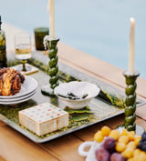 Large Palmier Ottoman Tray - Green