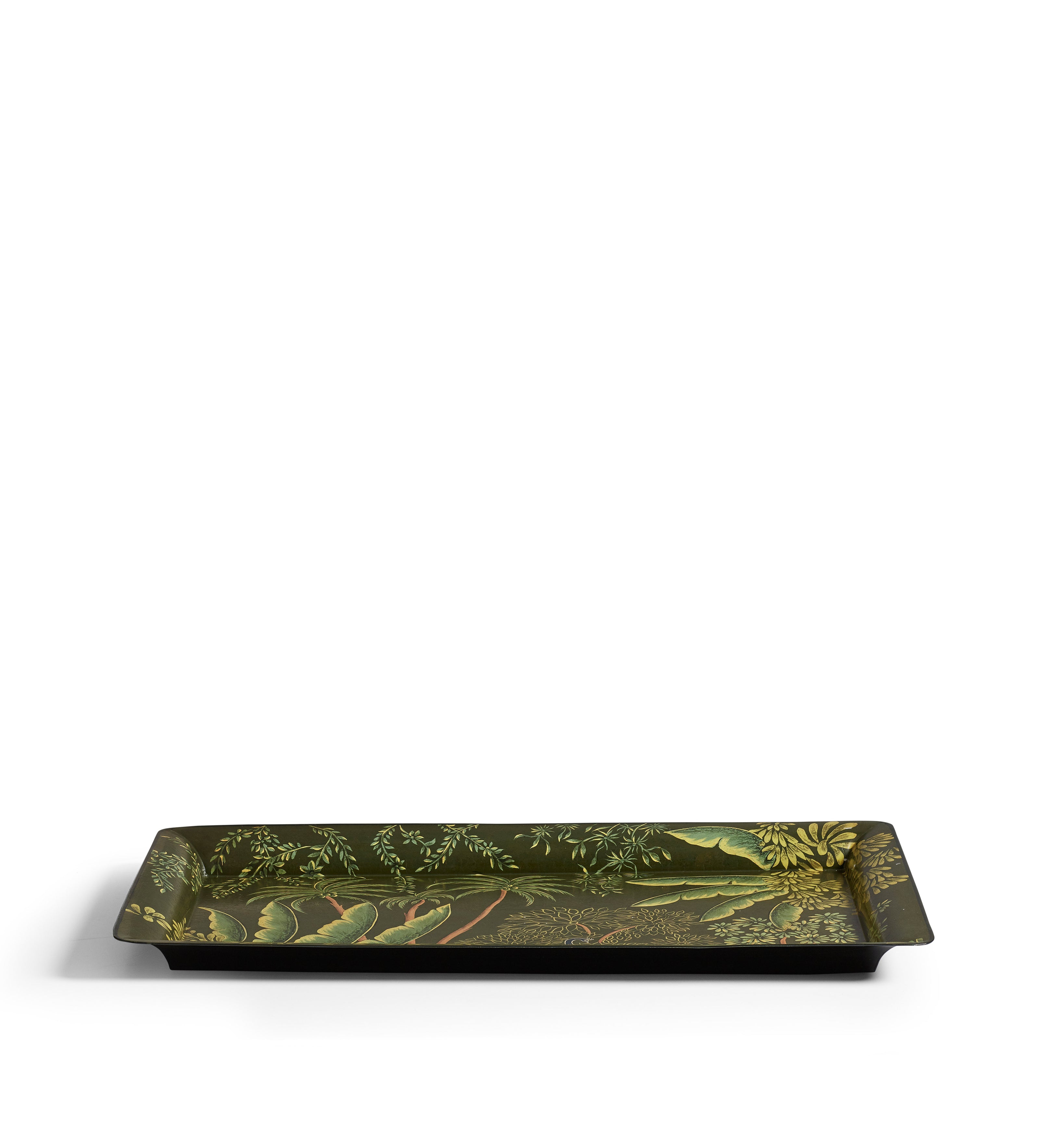 Large Palmier Ottoman Tray - Green