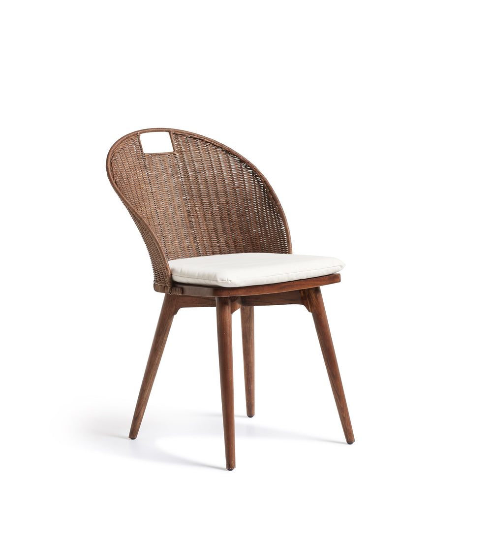 Panela Rattan Dining Chair - Chestnut