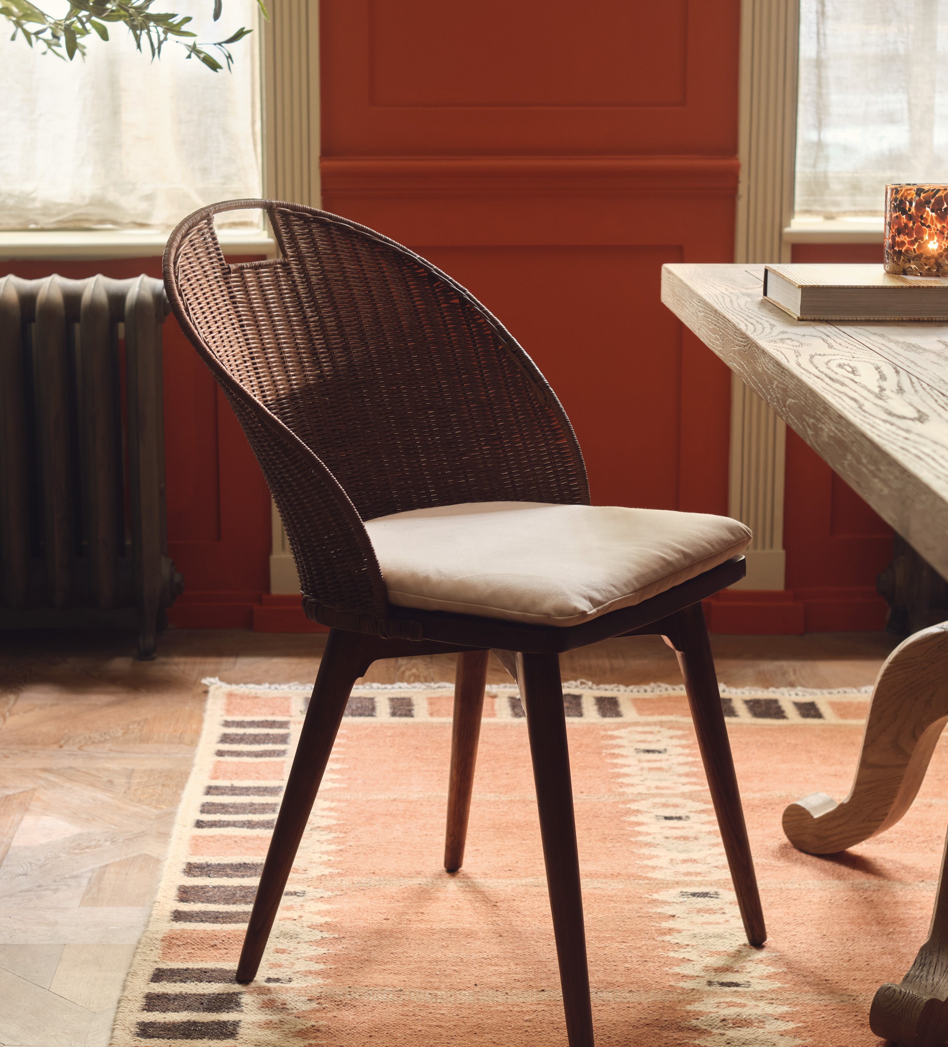 Panela Rattan Dining Chair - Chestnut