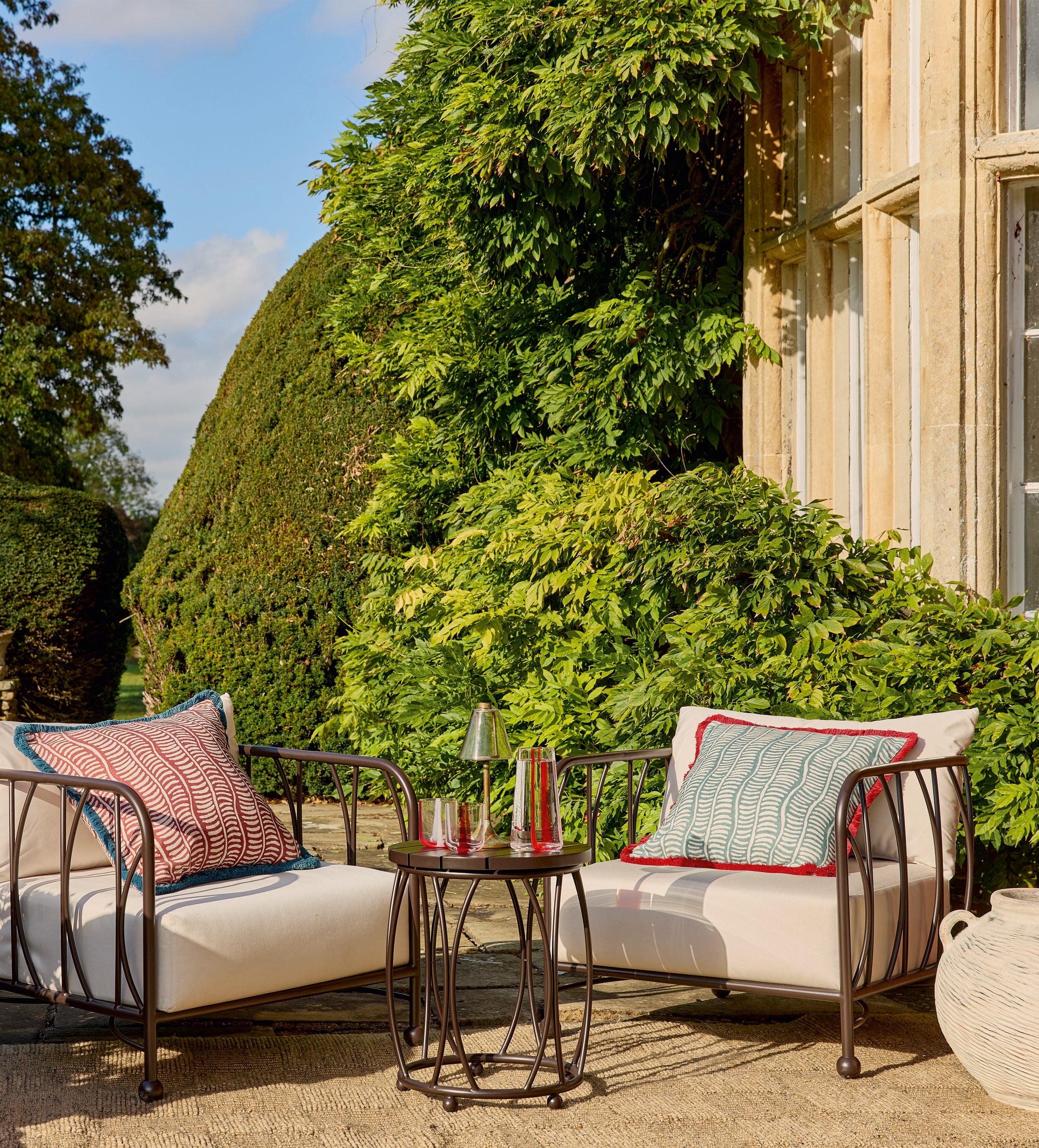 Pattani Outdoor Cushion - Indian Red