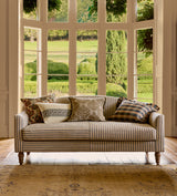 Pippo Stripe Linen 2-Seater Sofa - Sapphire