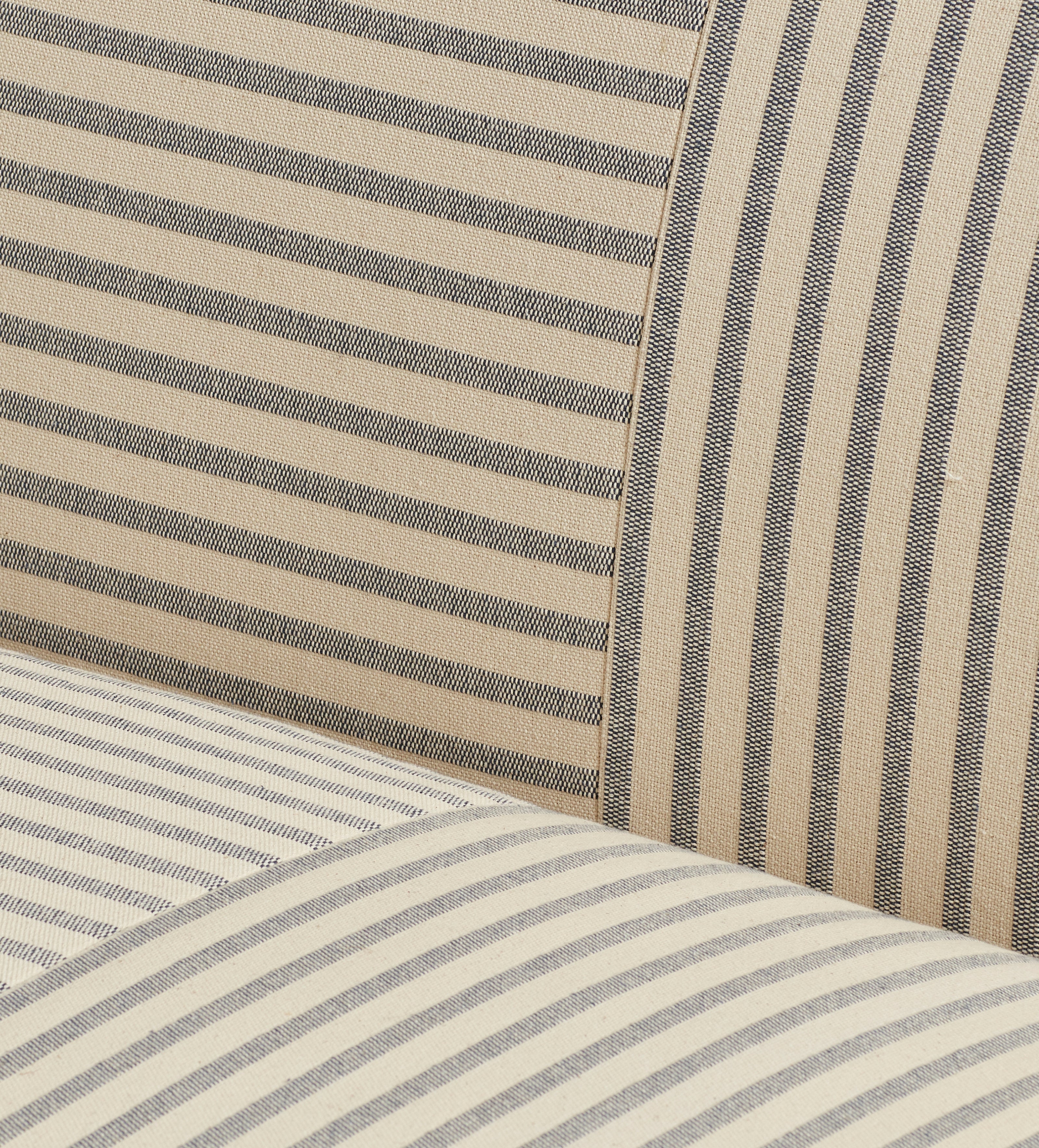 Pippo Stripe Linen 3-Seater Sofa - Sapphire