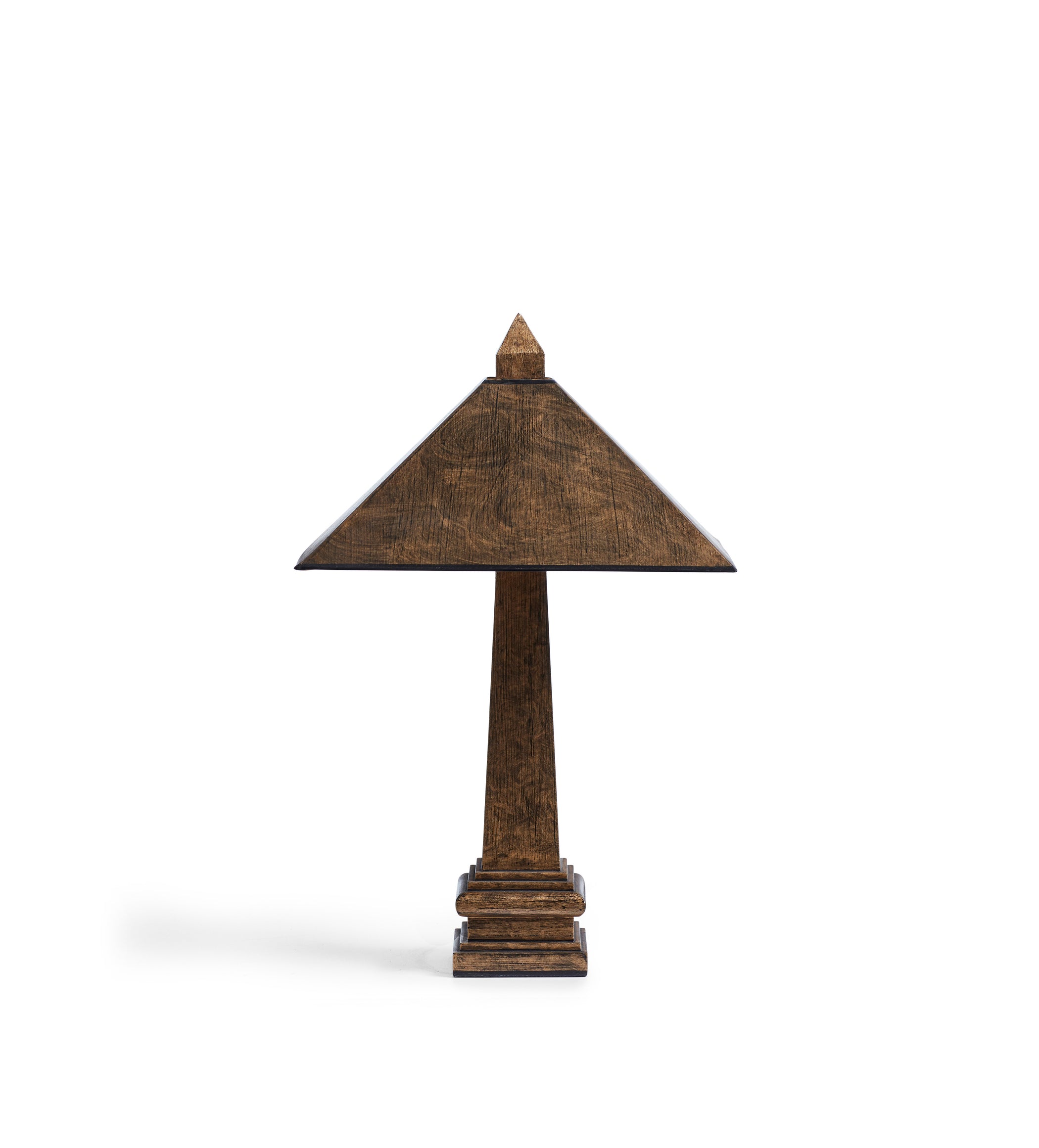 Piraamid Table Lamp and Shade - Rubbed Bronze