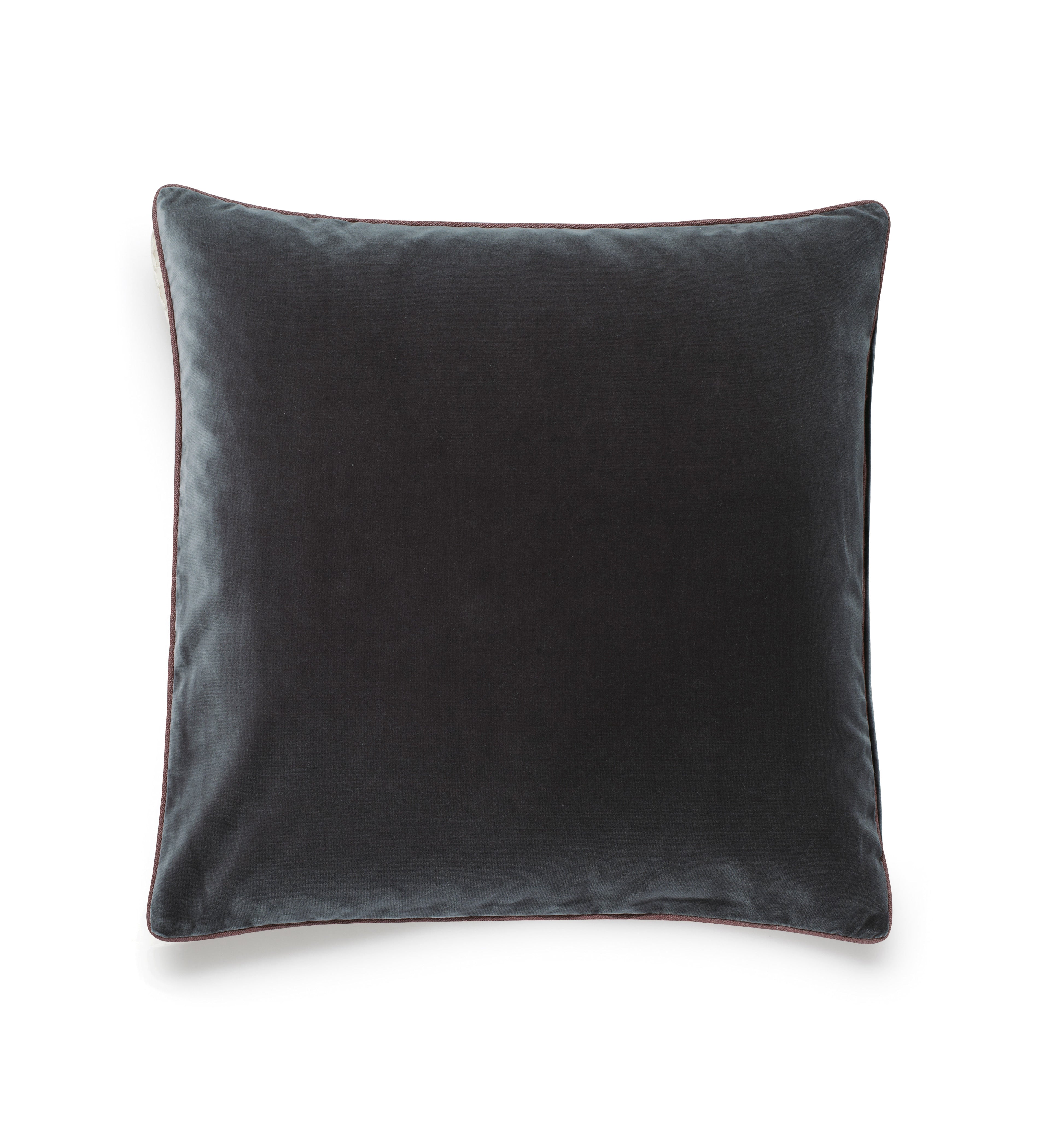 Plain Velvet Cushion Cover - Midnight Green | OKA