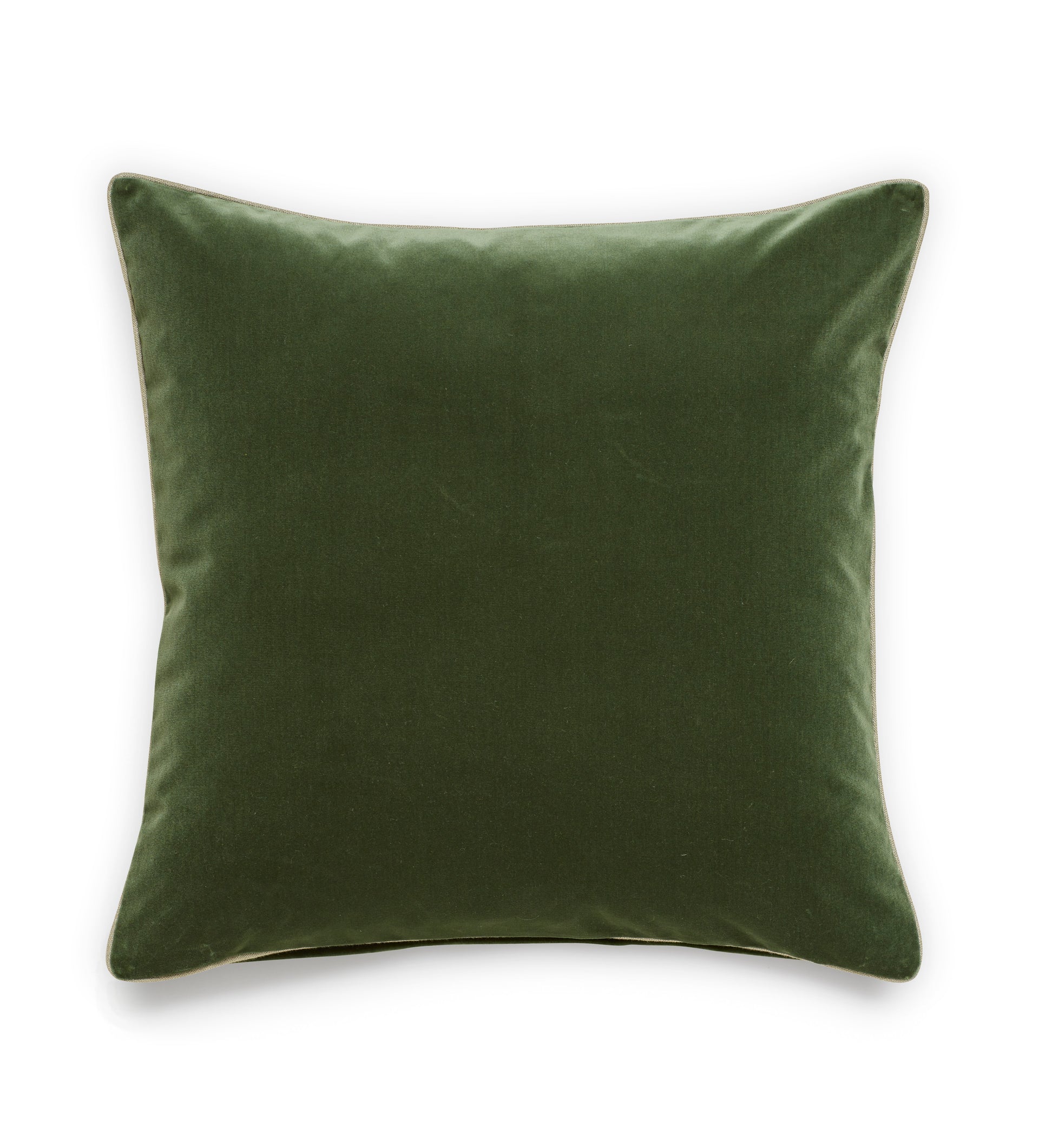 Plain Velvet Cushion Cover Moss