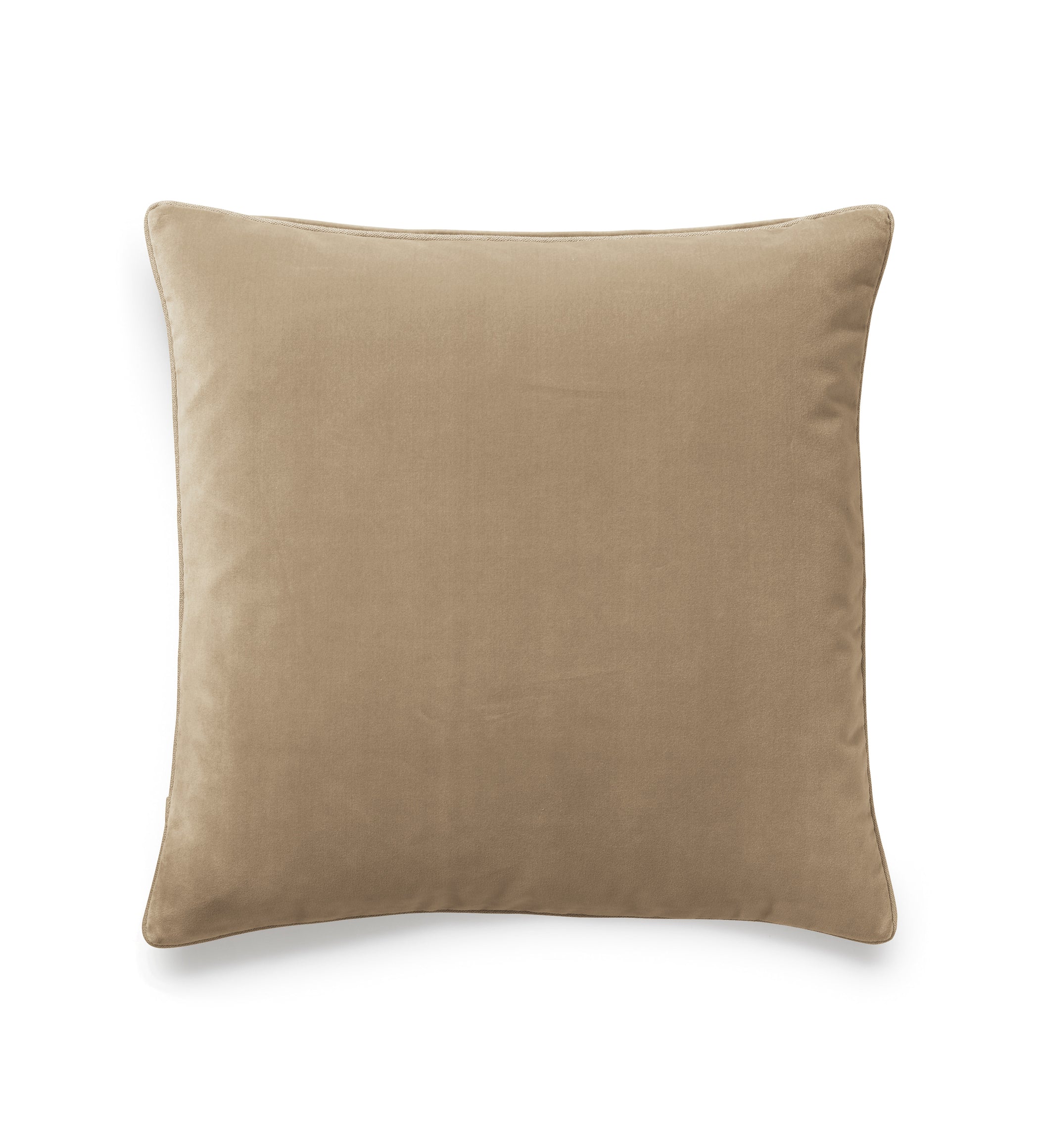 Plain Velvet Cushion Cover - Porridge