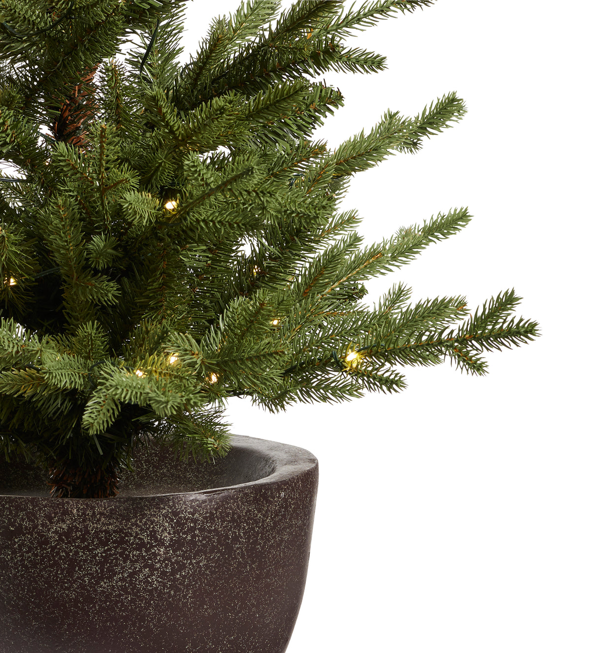 Faux Pre-Lit Christmas Tree - Potted - Spruce