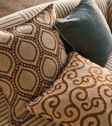 Prisha Cushion Cover - Burnt Orange/Air Force Blue