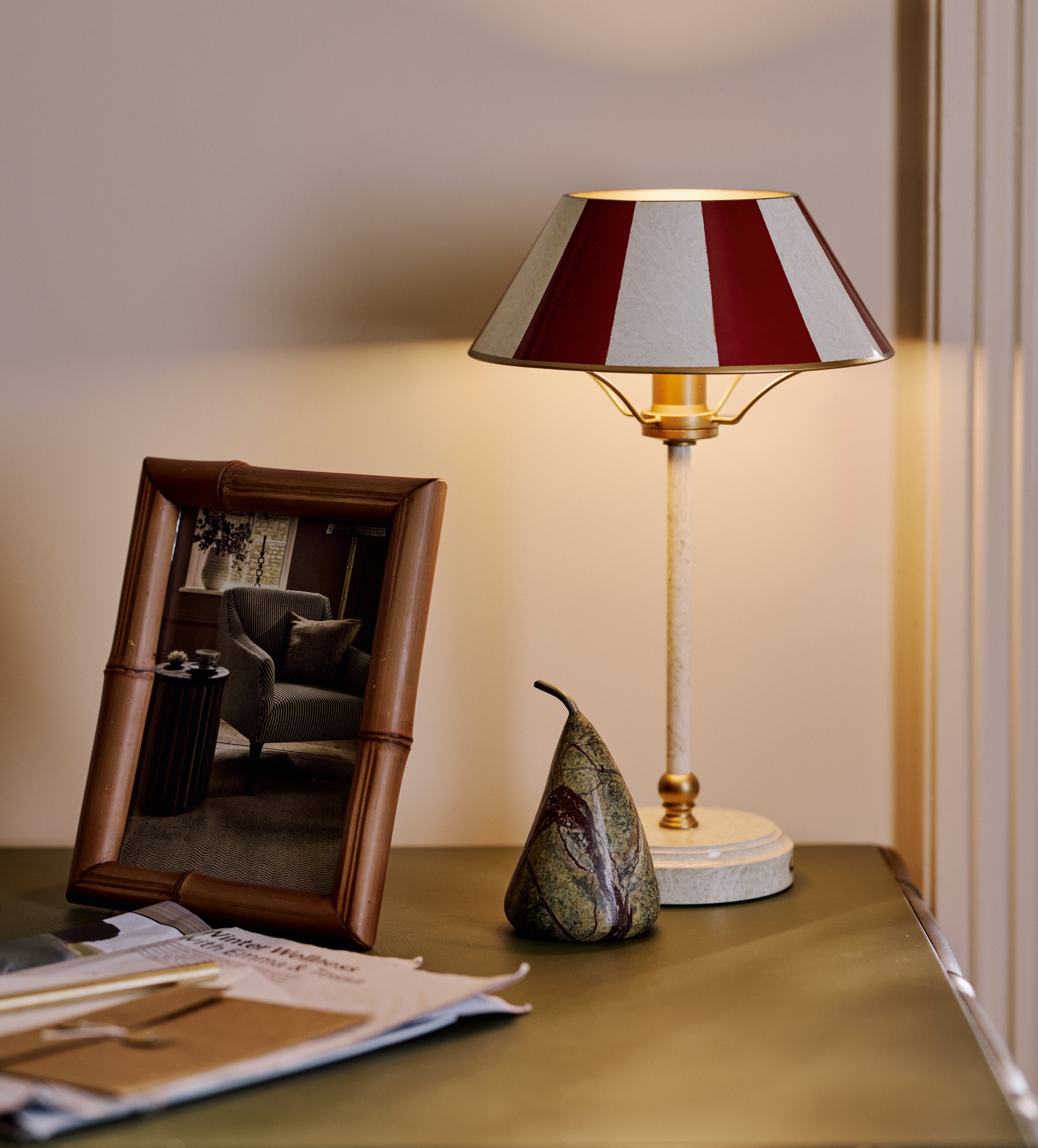 Purdy Wireless Table Lamp Base - Warm Red