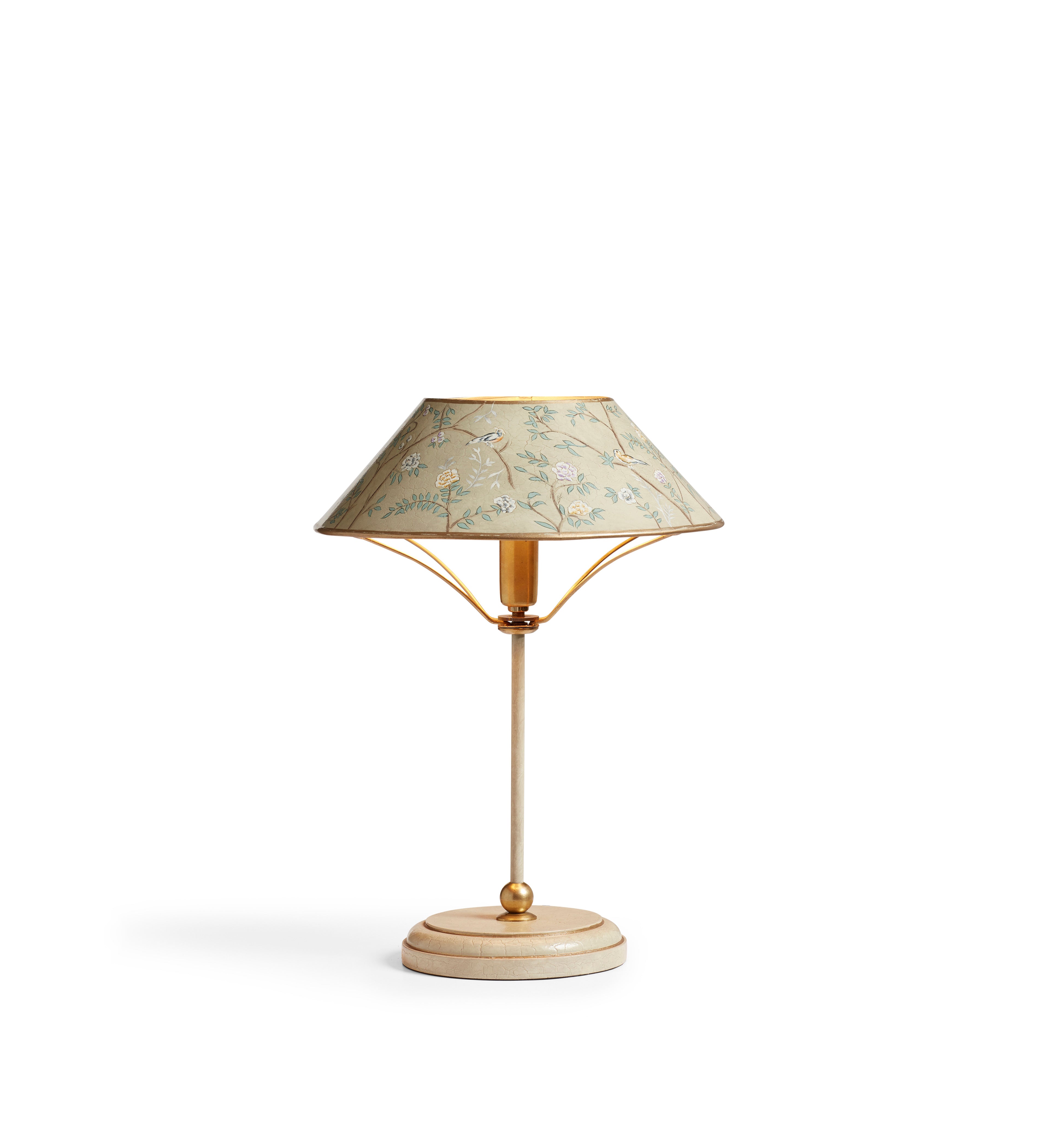 Purdy Table Lamp Base with Shade - Chinoiserie | OKA