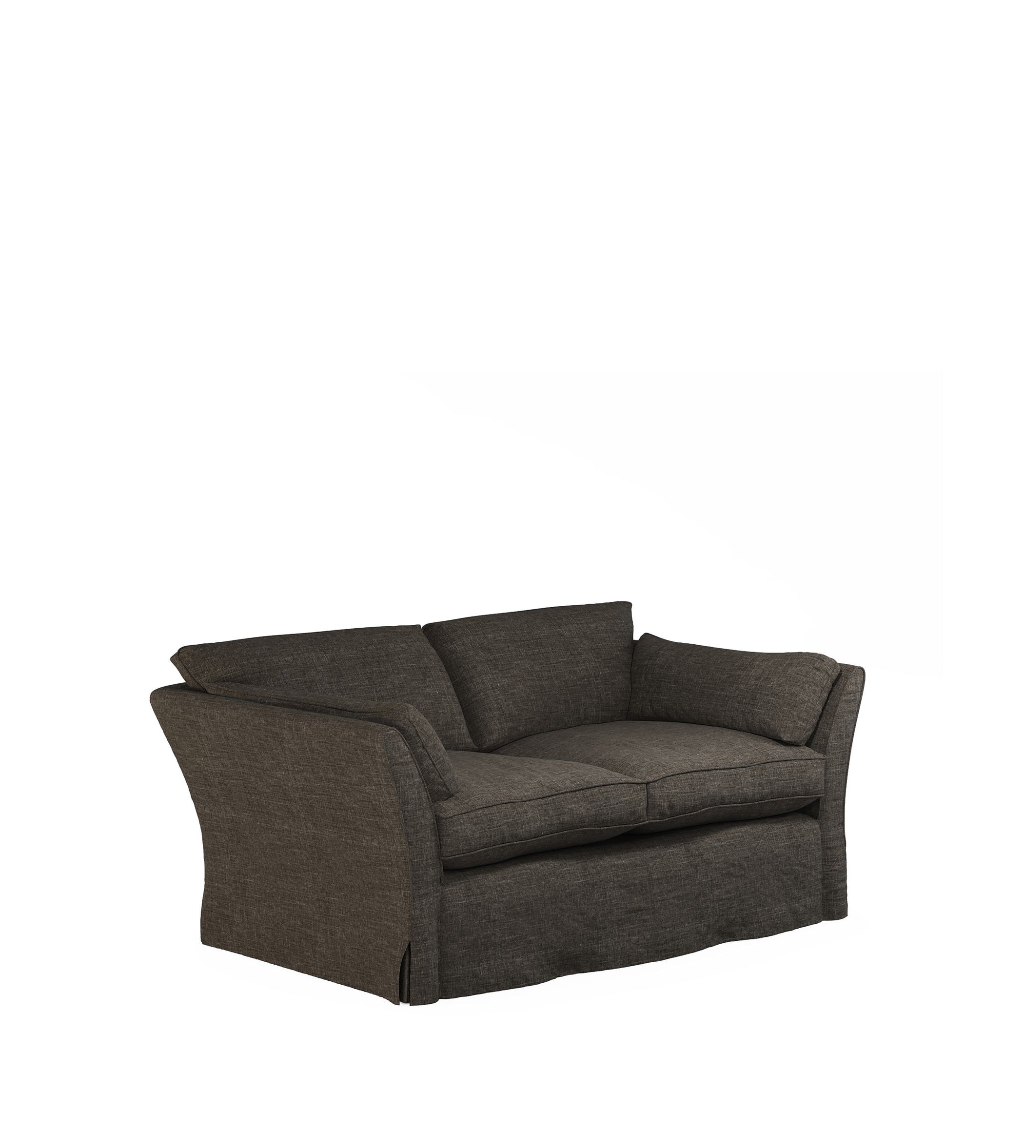 COVER ONLY - Radcliffe Laundered Linen Loose Cover for 2-Seater Sofa - Warm Grey