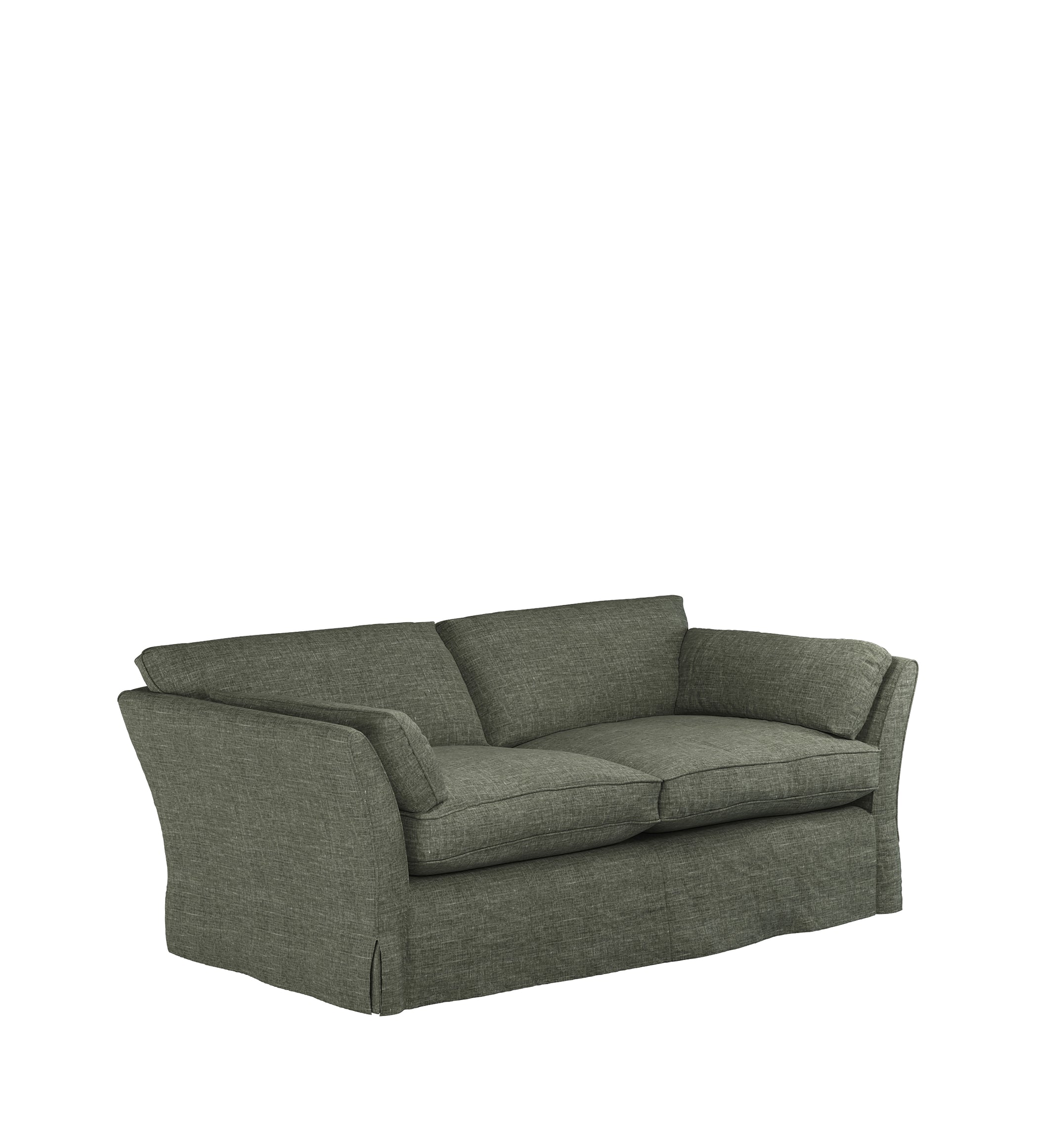 COVER ONLY - Radcliffe Laundered Linen Loose Cover for 3-Seater Sofa - Dune Green