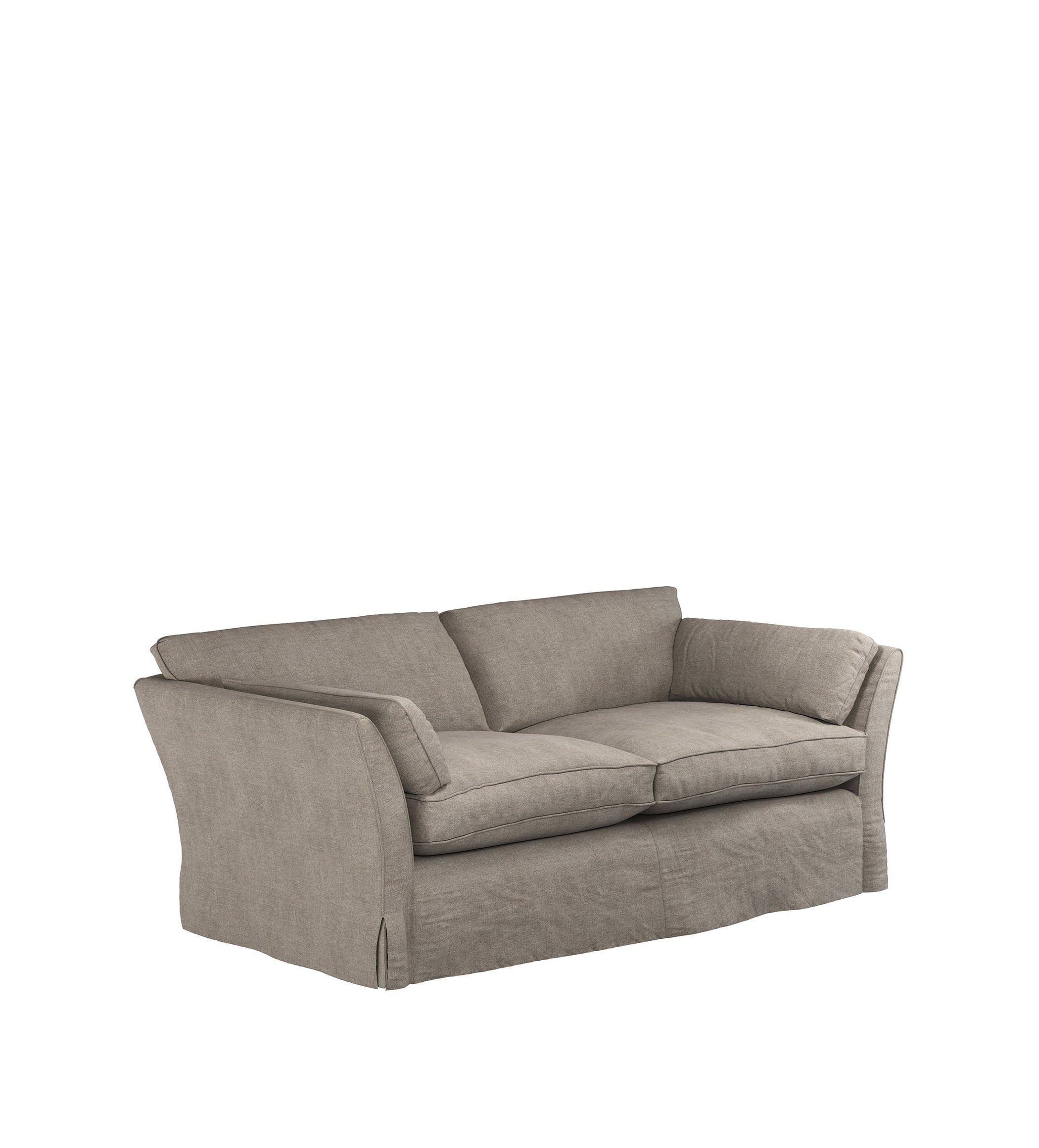 COVER ONLY - Radcliffe Stonewash Linen Loose Cover for 3-Seater Sofa - Dyed Flax