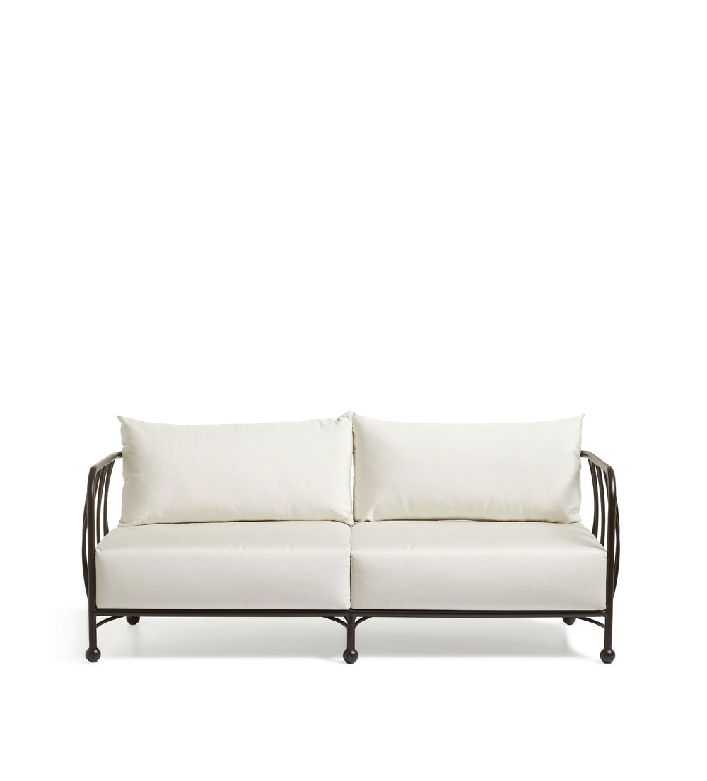 Rametto Garden 2-Seater Sofa - Ebony/Brown