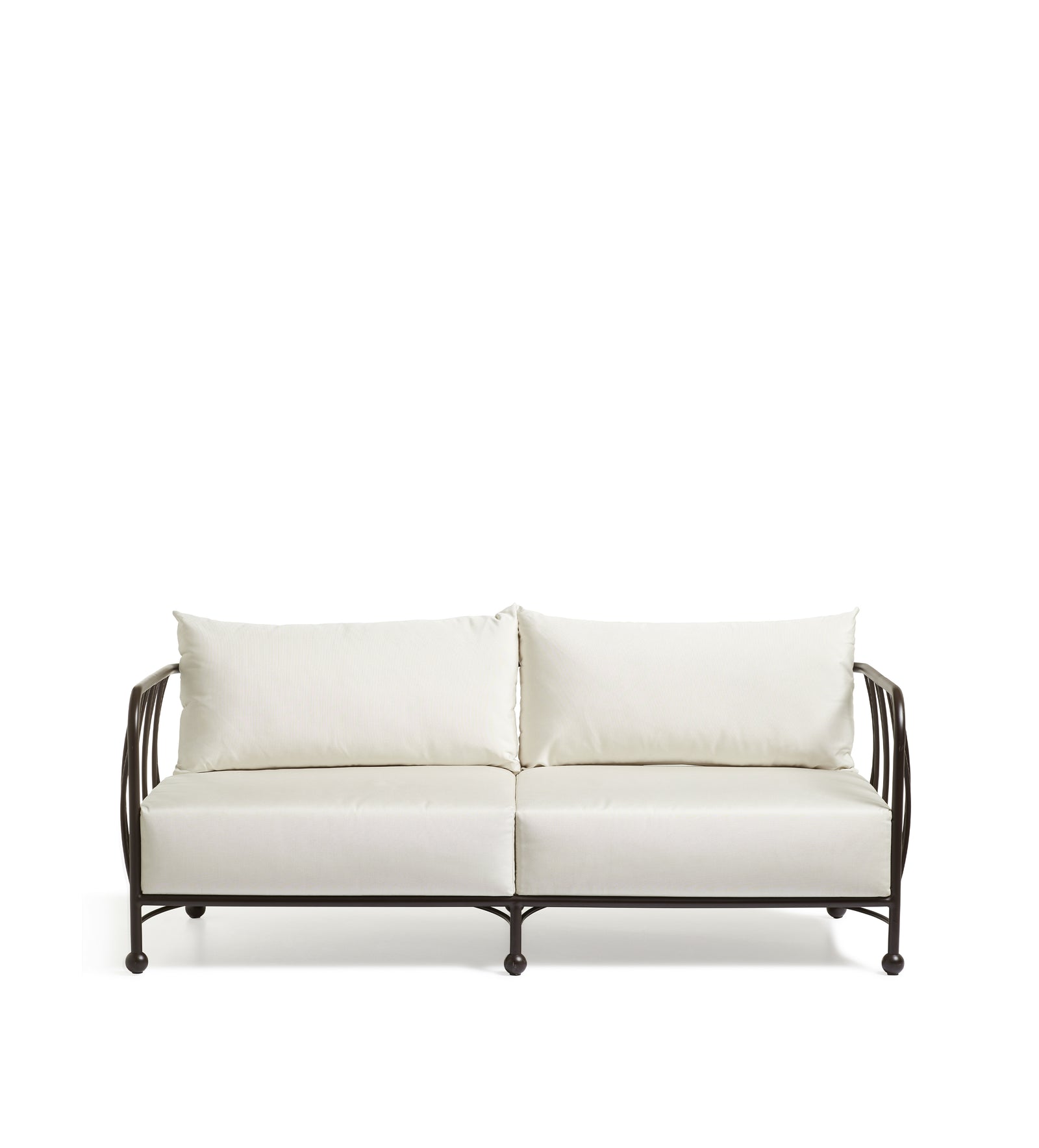 Rametto Garden 2-Seater Sofa - Ebony/Brown