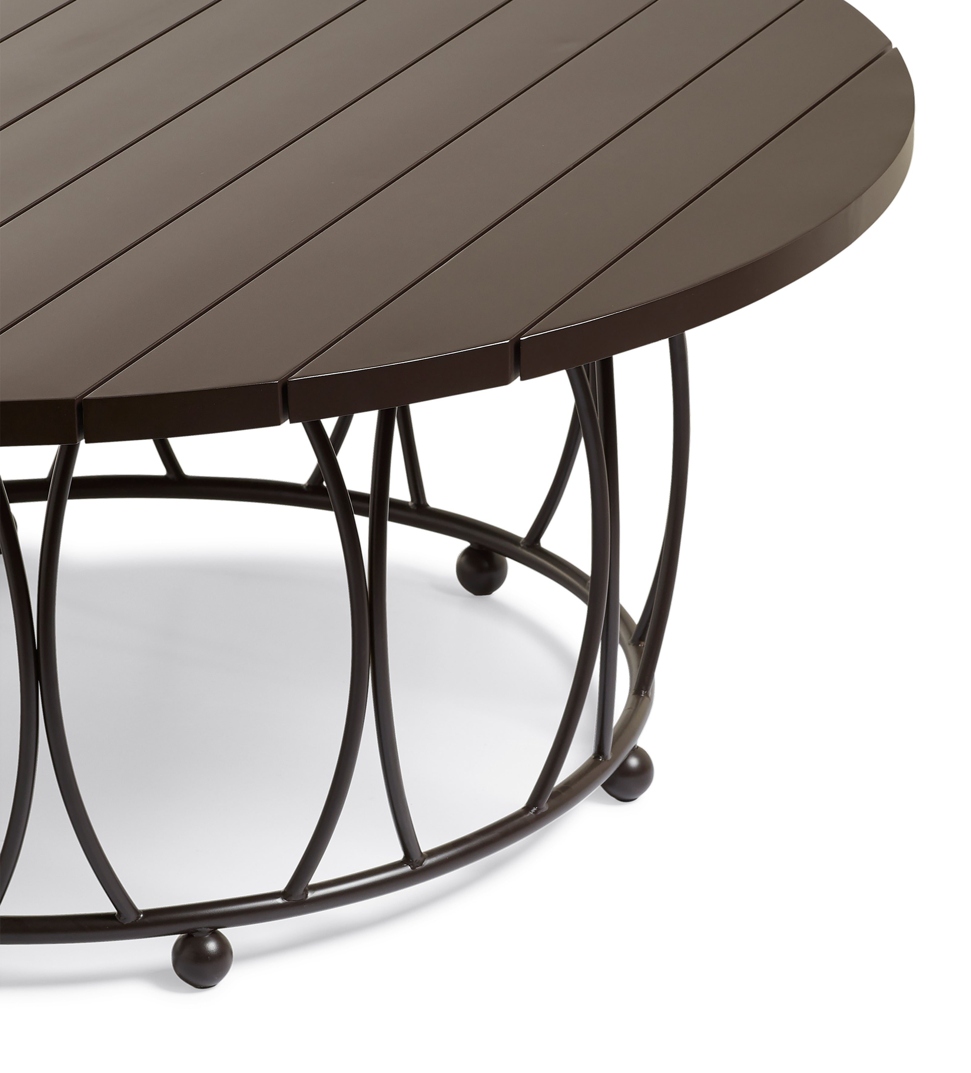 Rametto Garden Dining Table - Ebony/Brown
