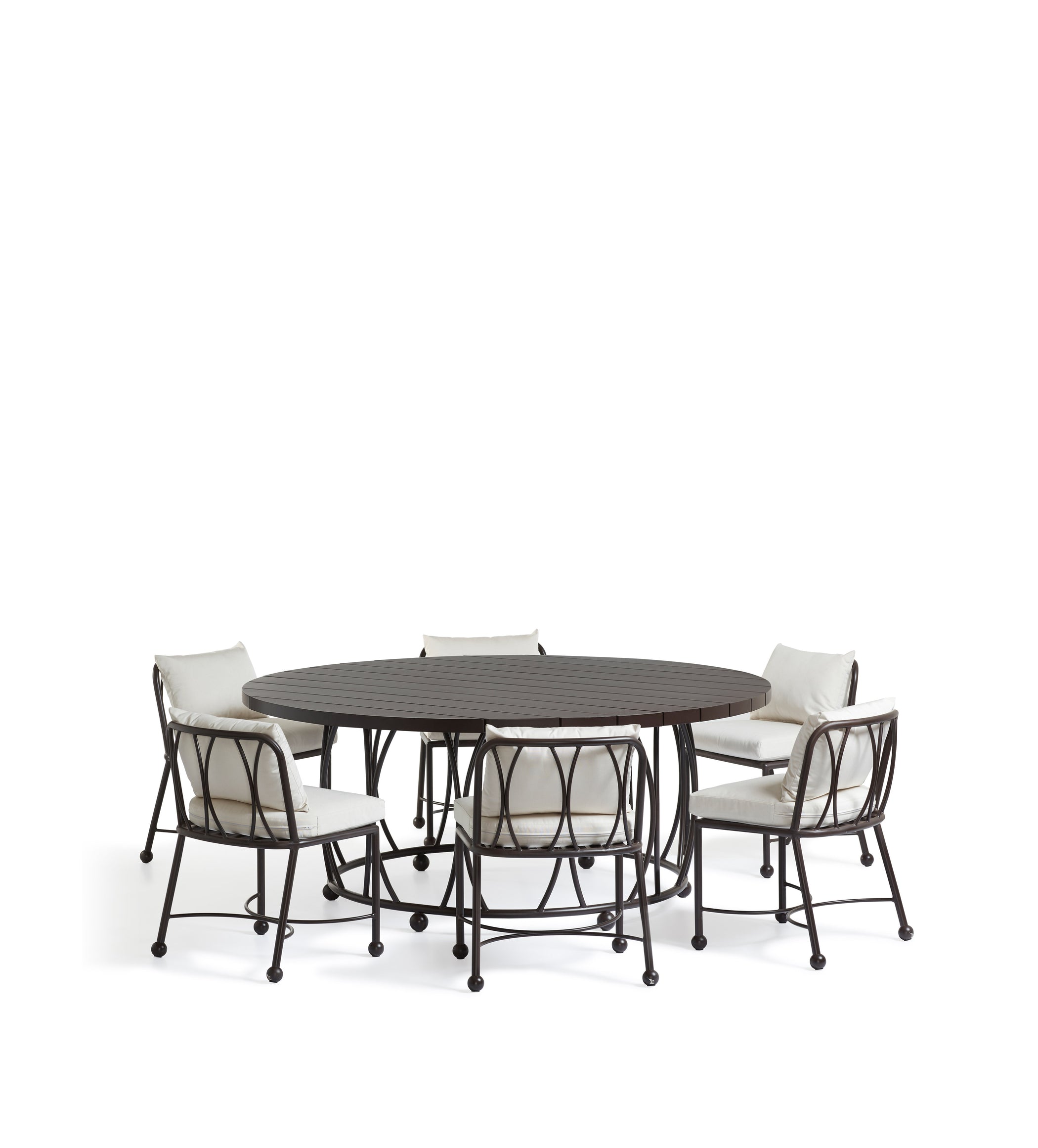 Rametto Dining Set - Ebony/Brown