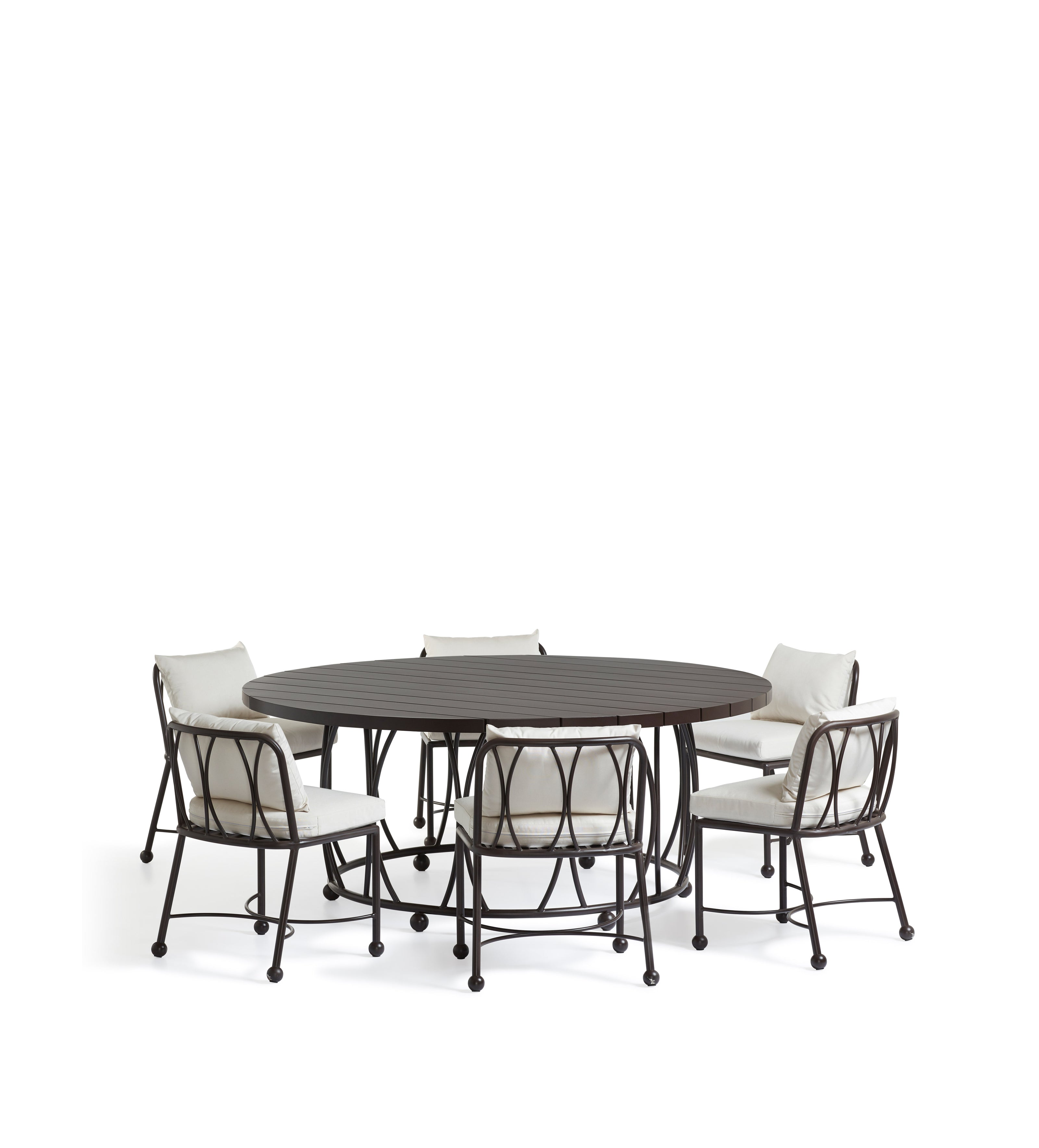 Rametto Garden Dining Table - Ebony/Brown