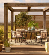 Rametto Garden Dining Table - Ebony/Brown