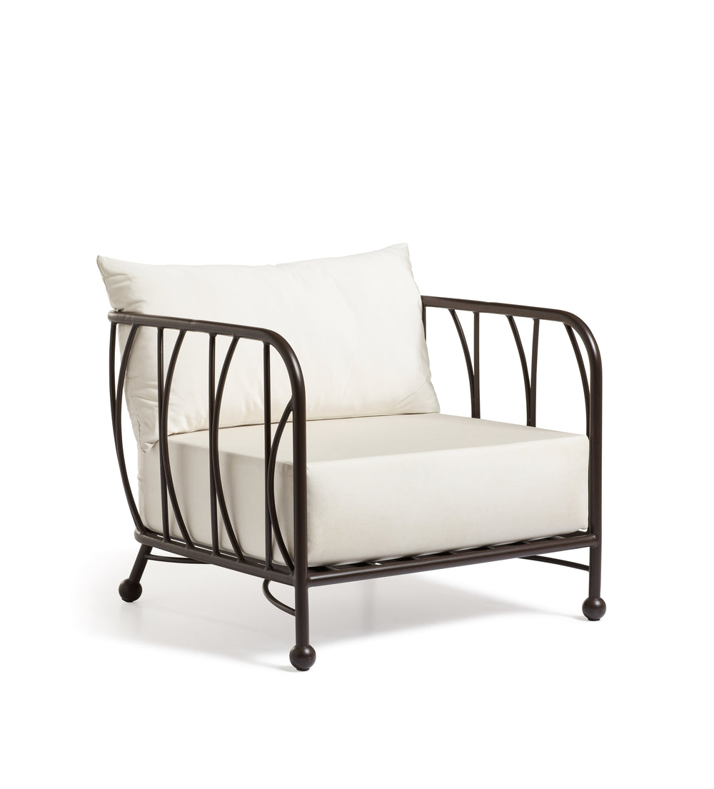 Rametto Garden Armchair - Ebony/Brown