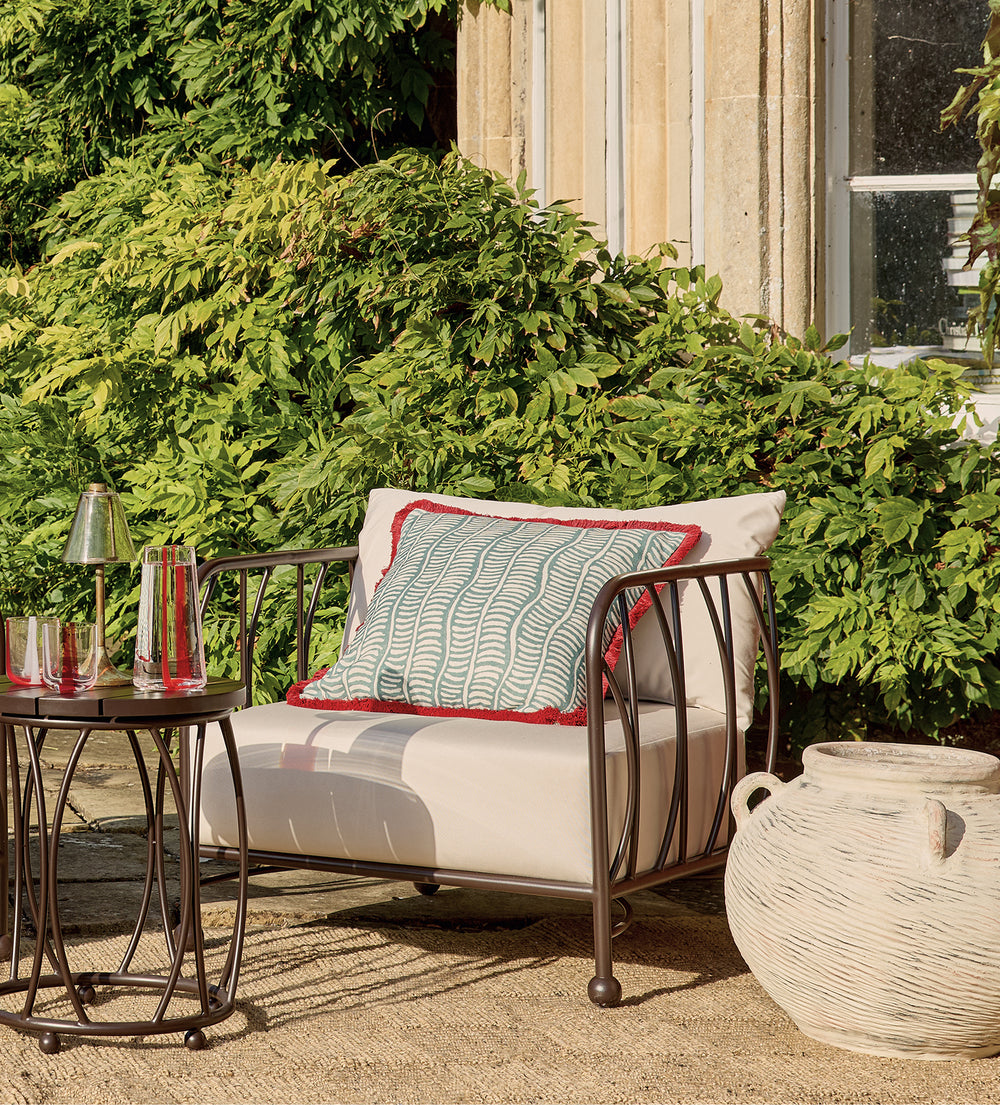 Rametto Garden Armchair - Ebony/Brown