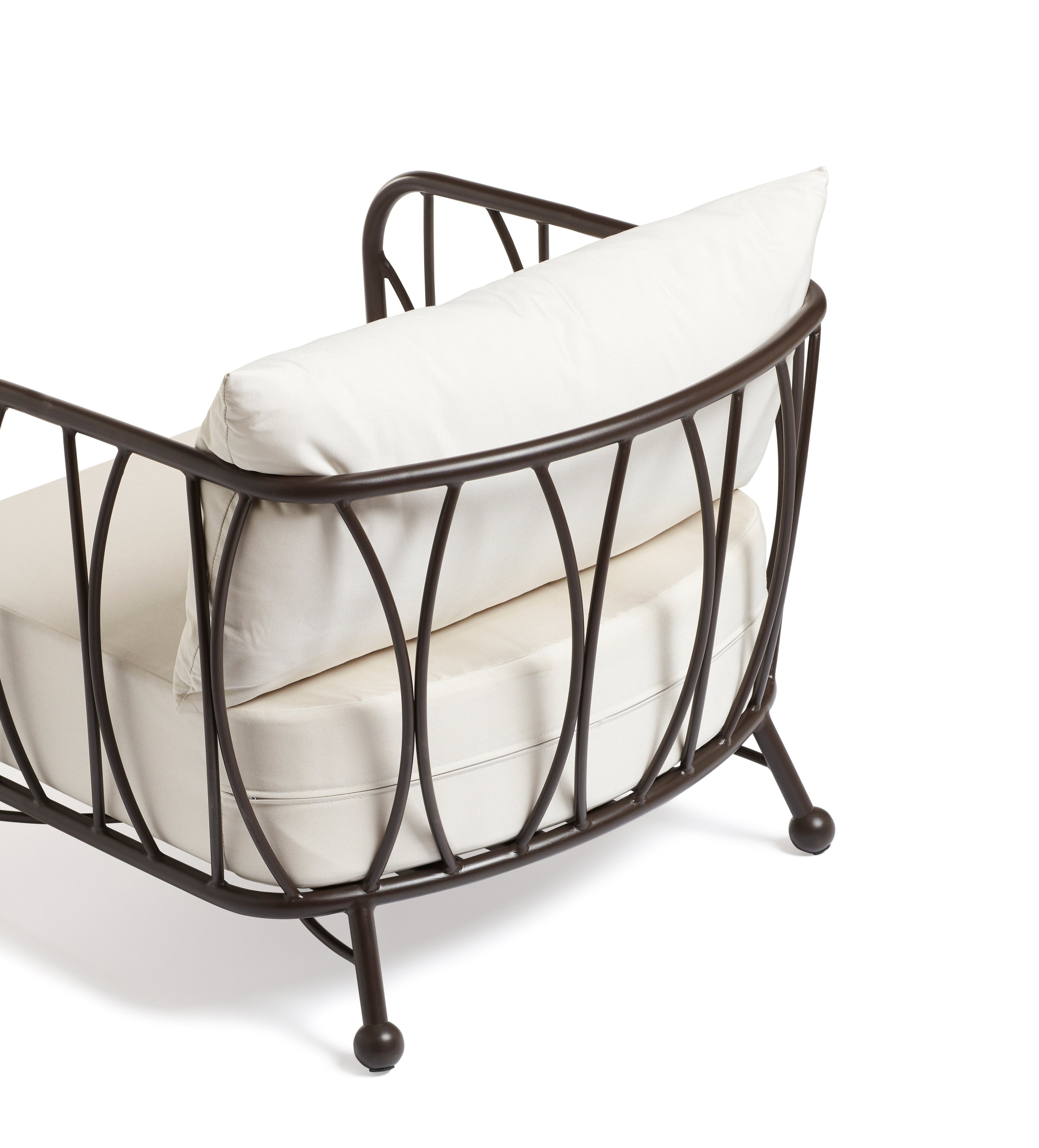 Rametto Garden Armchair - Ebony/Brown