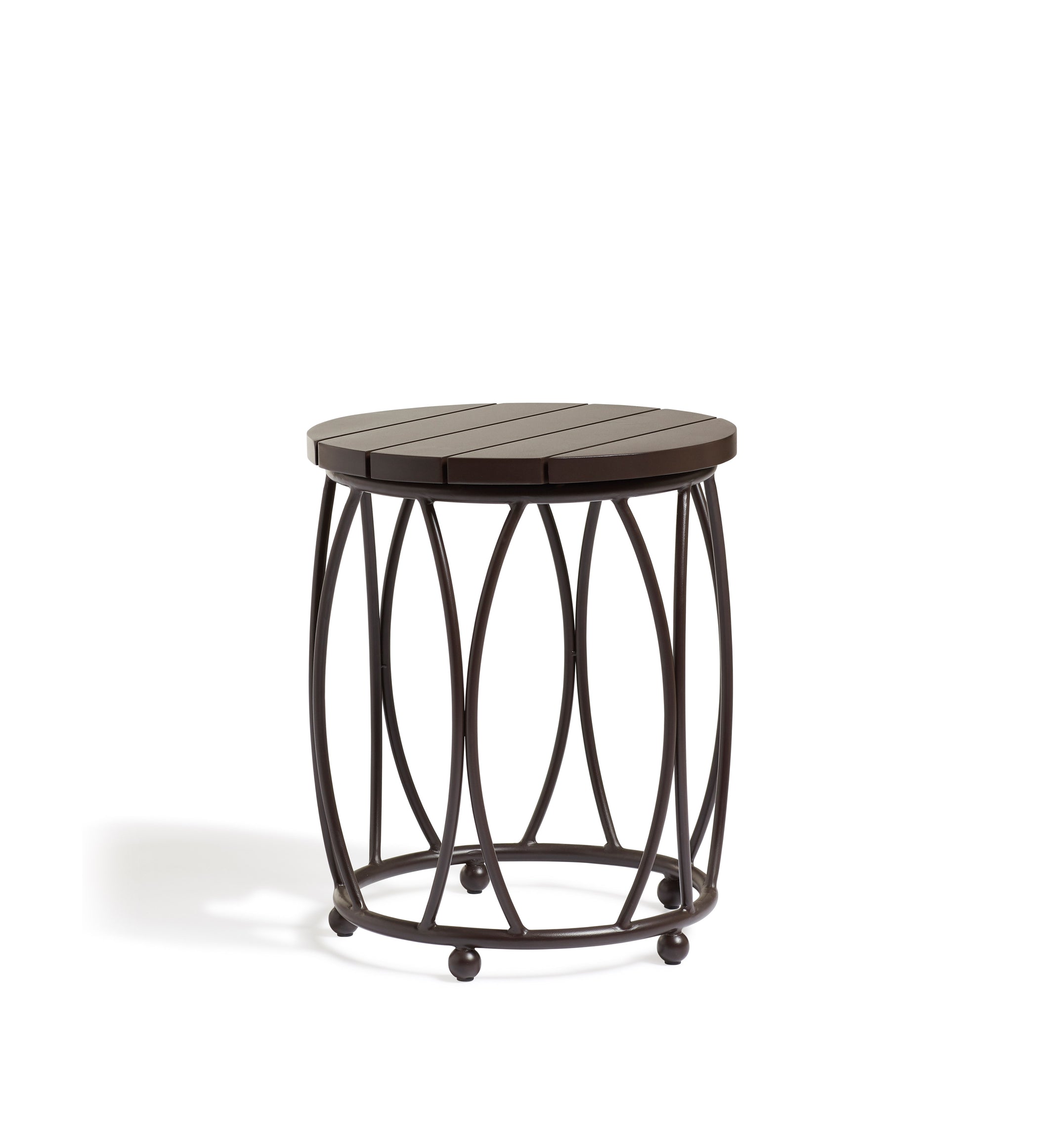 Rametto Garden Side Table - Ebony/Brown