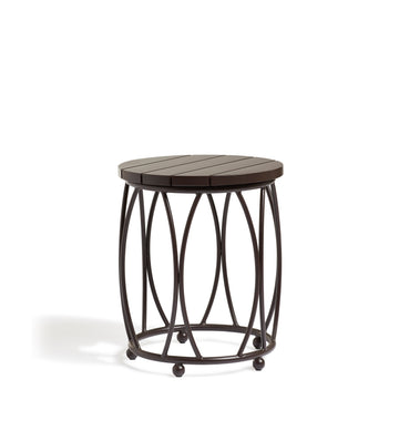 Rametto Garden Side Table - Ebony/Brown
