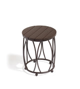 Rametto Garden Side Table - Ebony/Brown