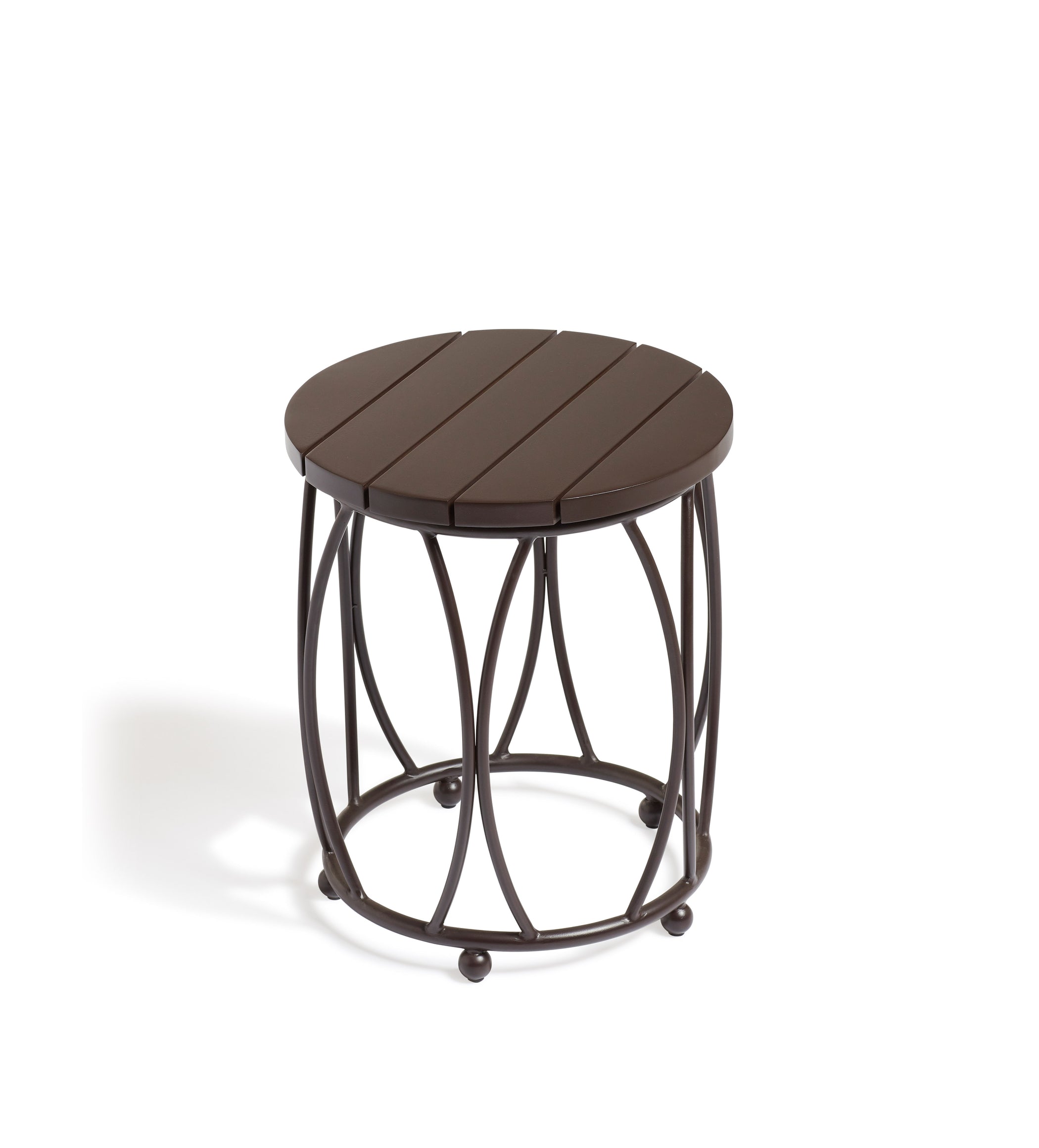 Rametto Garden Side Table - Ebony/Brown