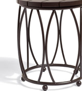Rametto Garden Side Table - Ebony/Brown