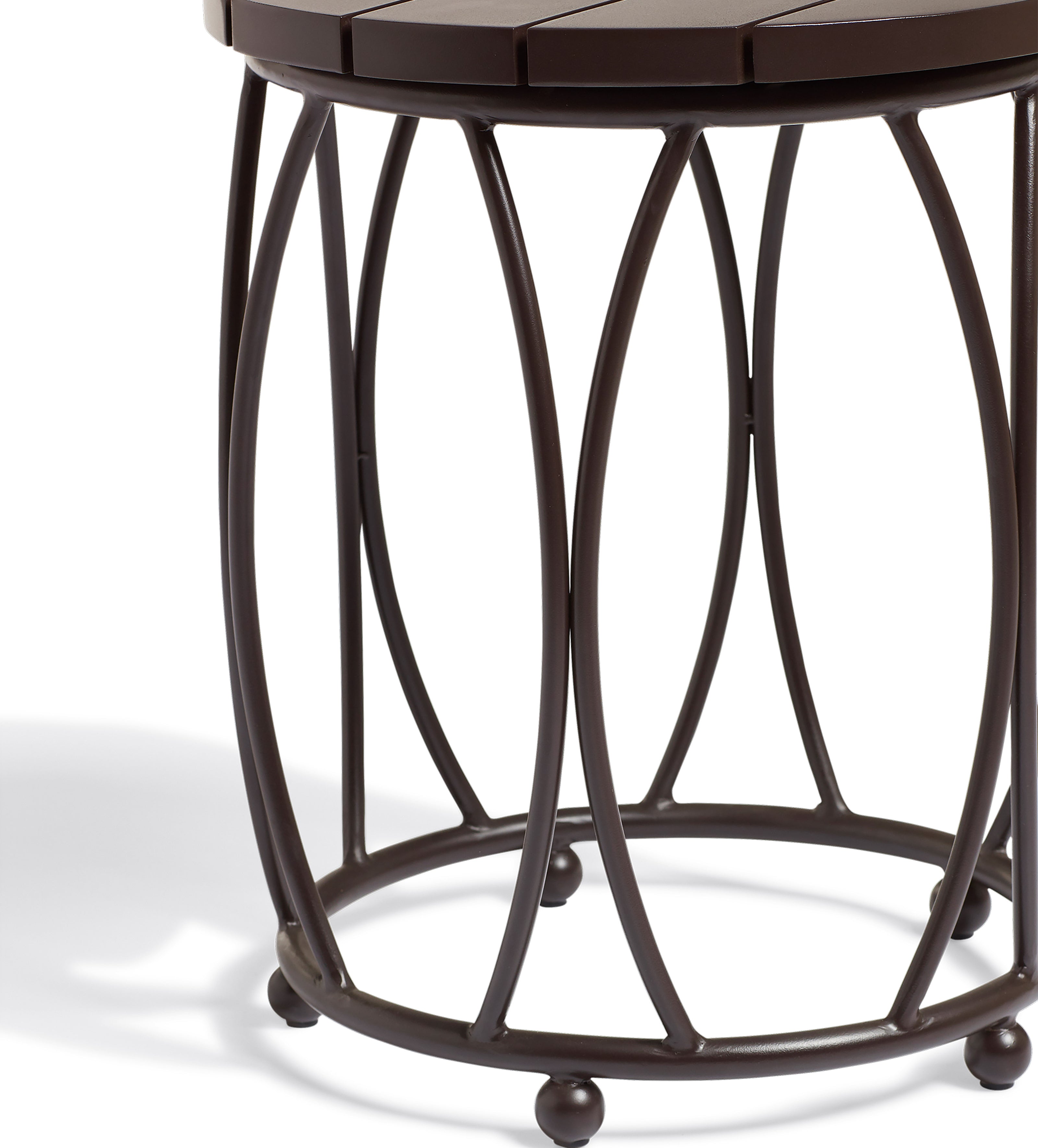 Rametto Garden Side Table - Ebony/Brown