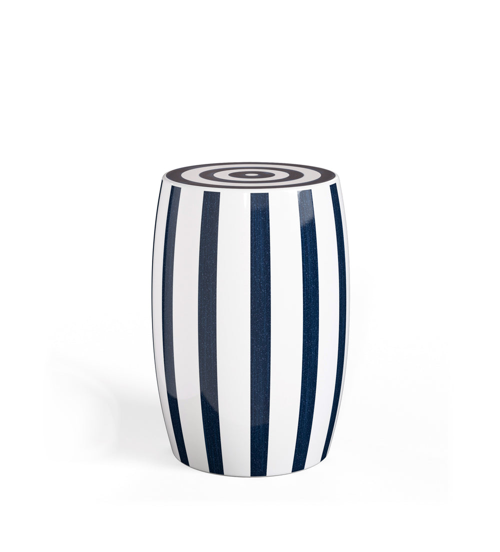Rander Ceramic Stool - Sapphire/White