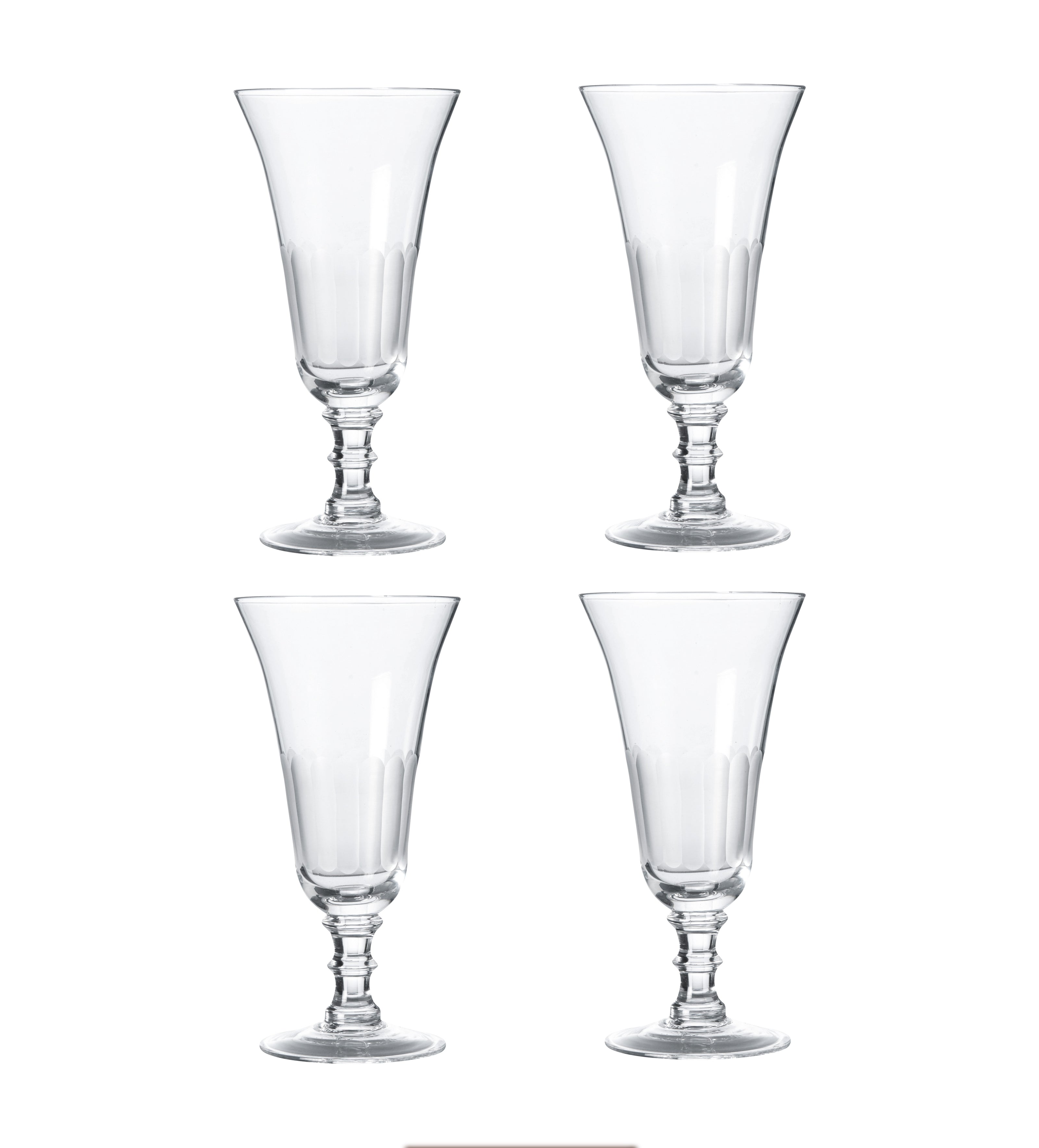 Ranelagh Champagne Flutes - Set of Four - Clear