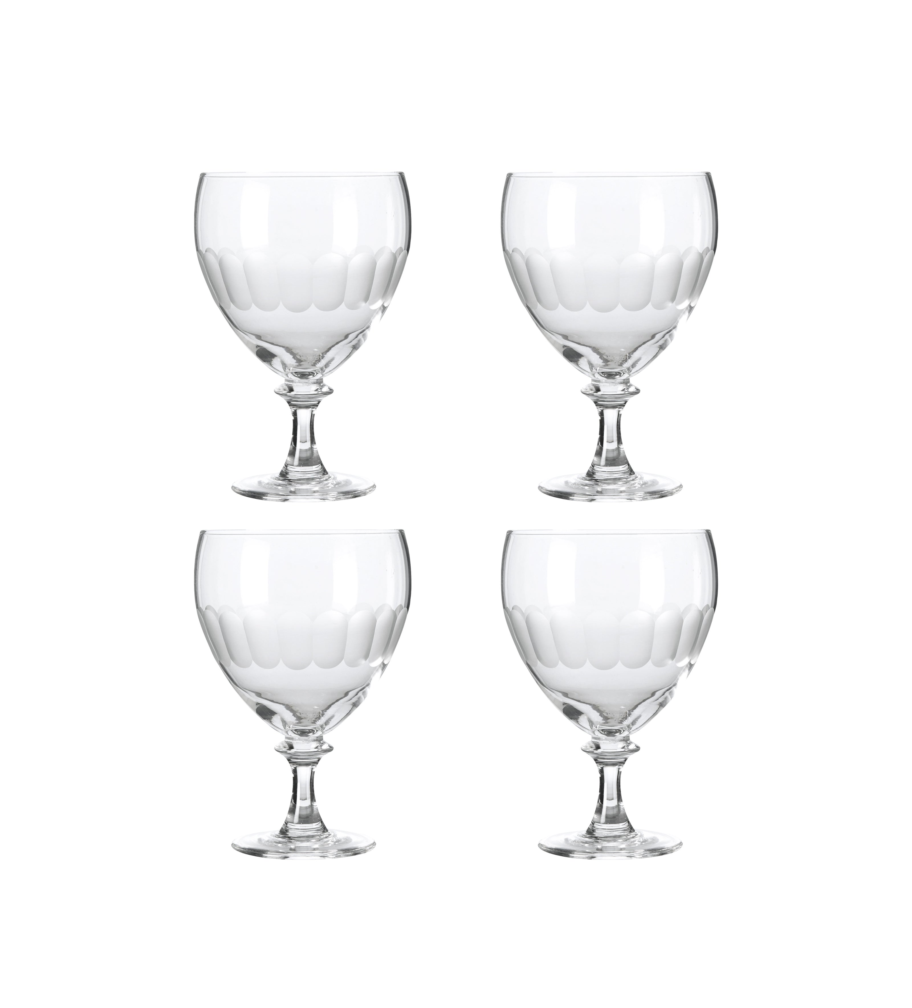 Ranelagh Large Wine Goblets - Set of Four - Clear
