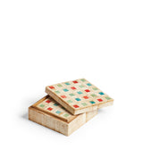 Rangoli Tile Coasters with Box - Set of Four - Multi