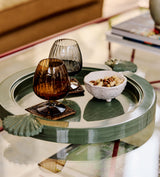 Rattan Coasters - Set of Six - Brown