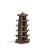 Rattan Pagoda Lantern - Antique Brown