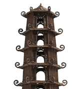Rattan Pagoda Lantern - Antique Brown
