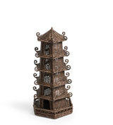 Rattan Pagoda Lantern - Antique Brown