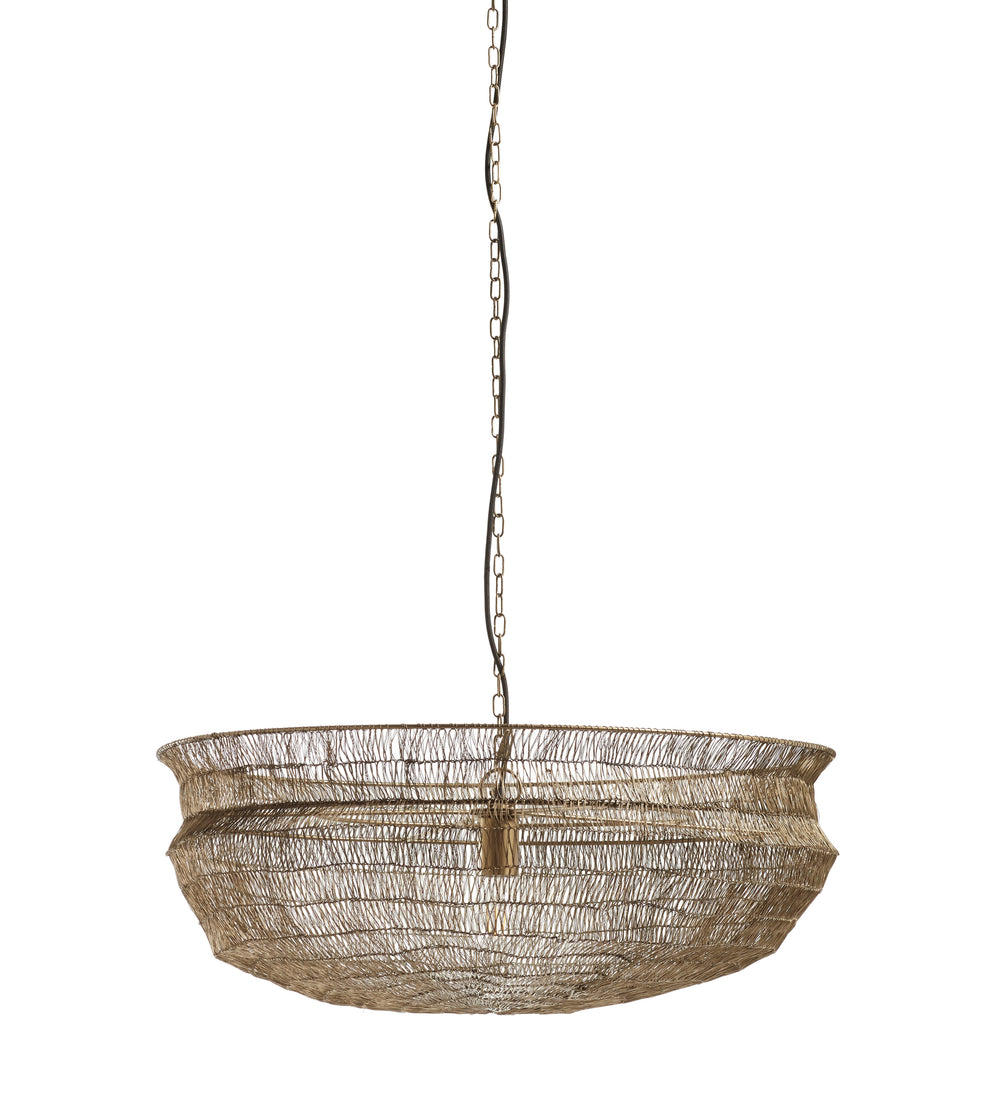 Raye Iron Pendant Light - Antique Brass