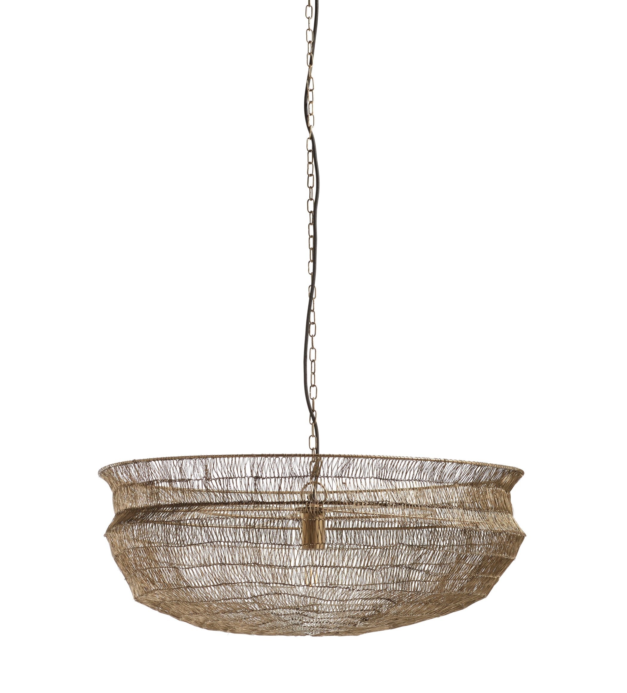 Raye Iron Pendant Light - Antique Brass