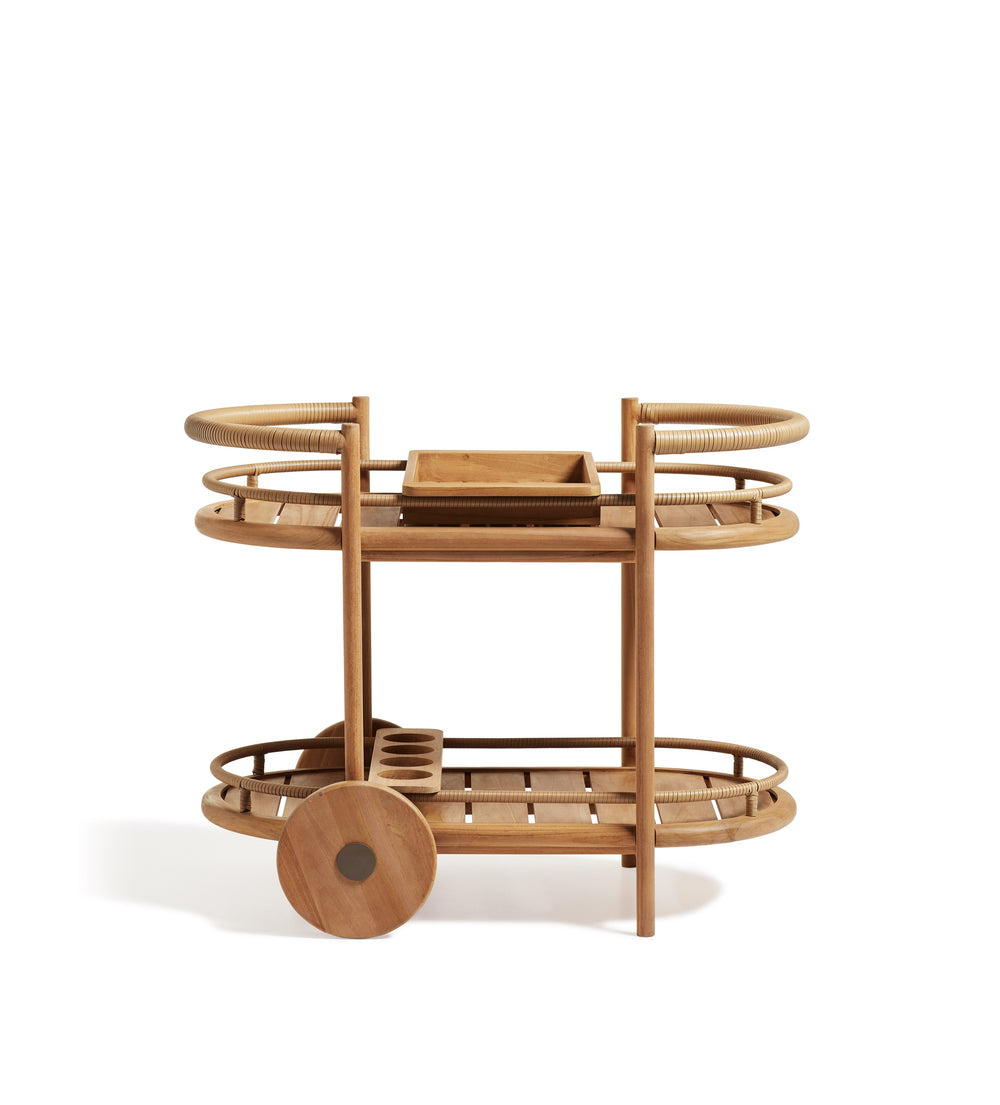 Raymond Drinks Trolley - Natural Teak