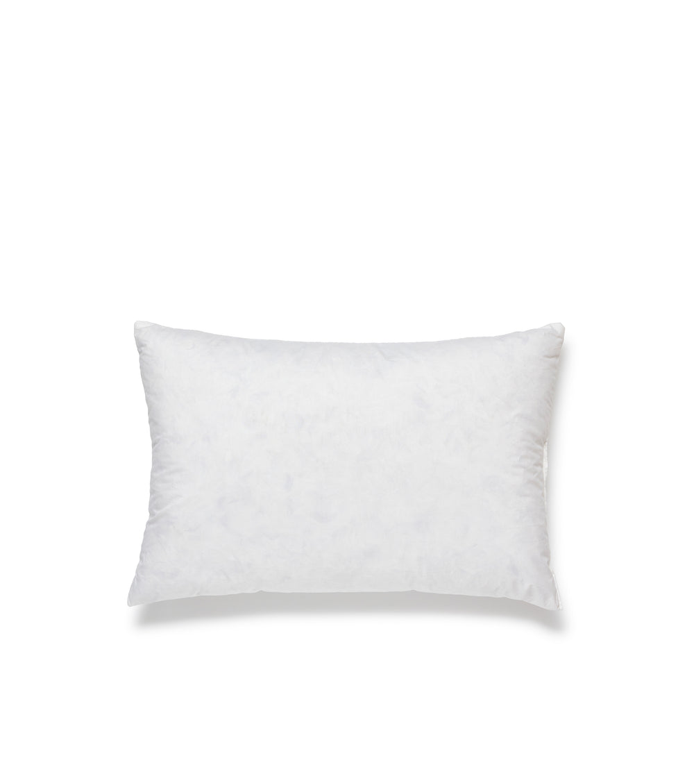 Duck Feather-Filled Cushion Pad 60x35cm - White