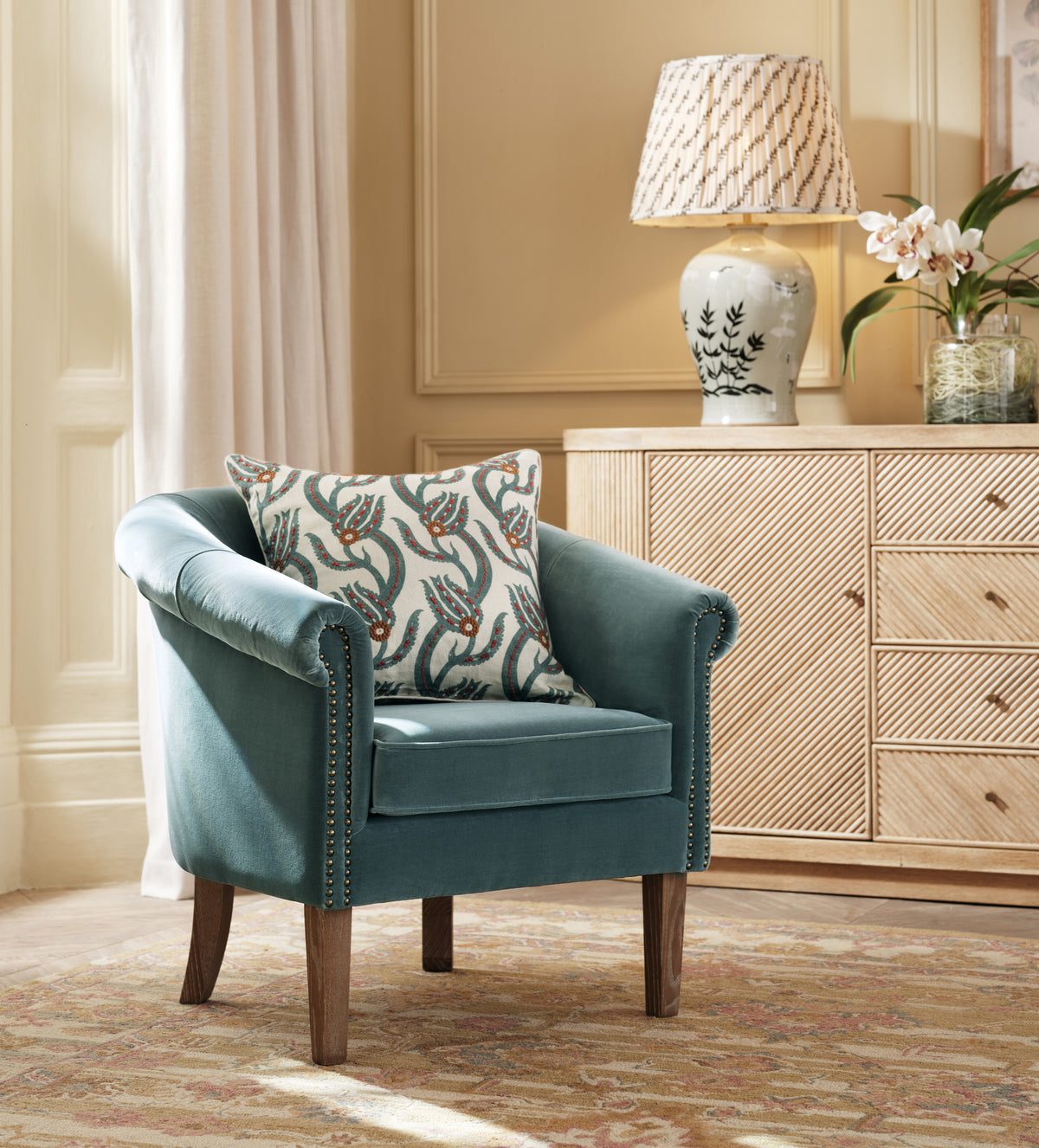 Regne Armchair - Gainsborough Blue
