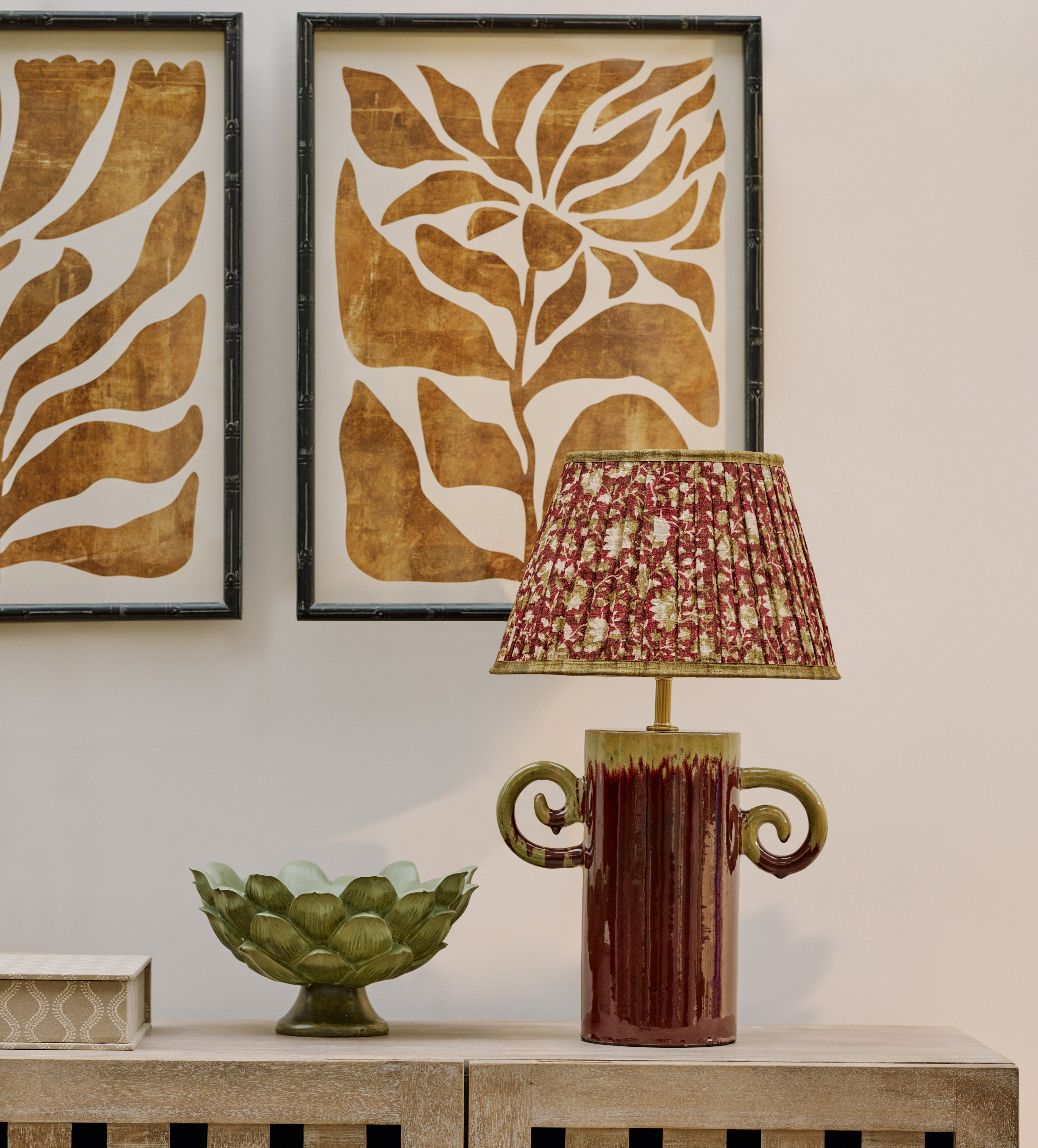 Rocaille Table Lamp Base - Red