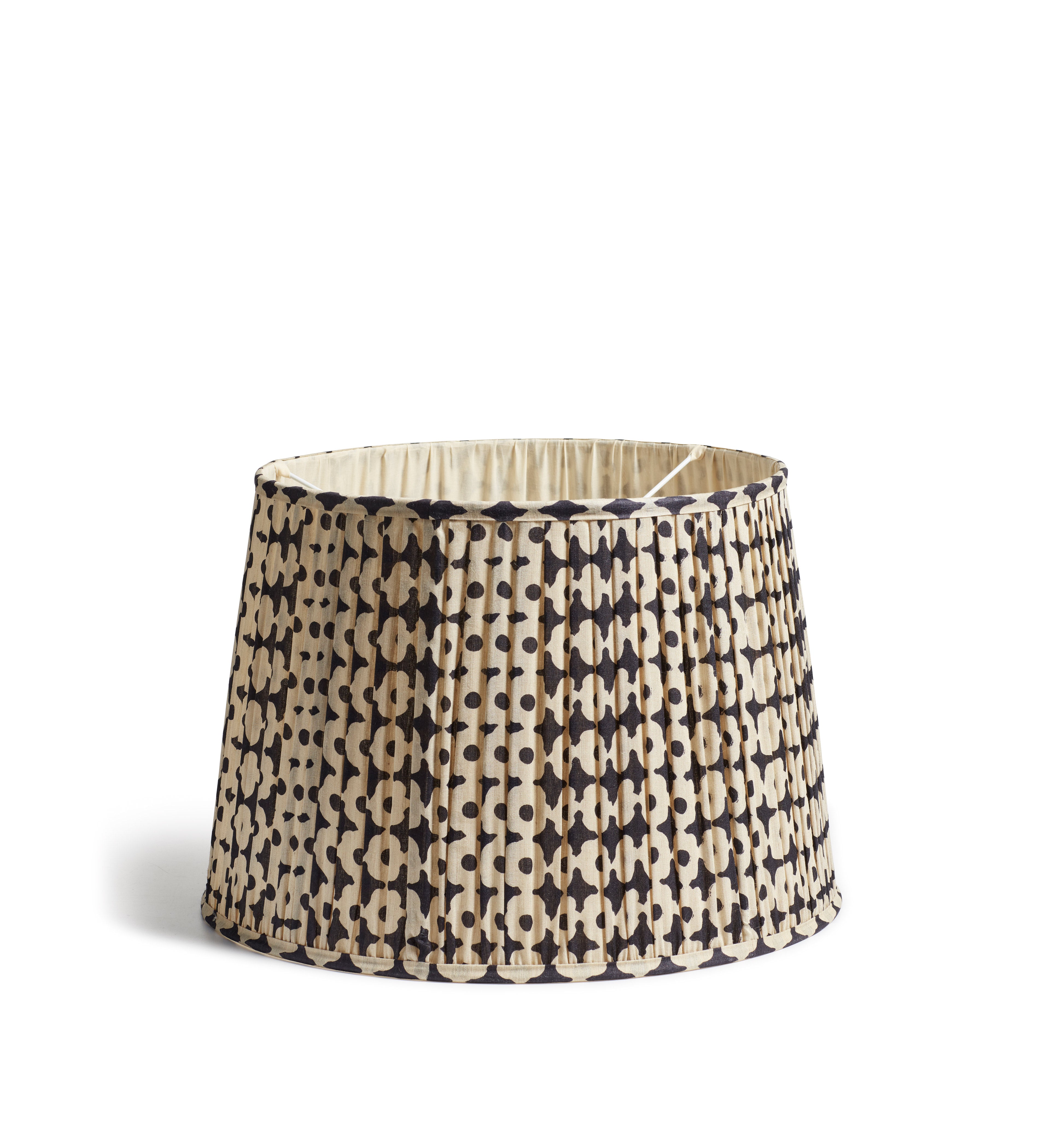 Romneya Silk Pleated Lampshade 45cm - Dark Blue | OKA