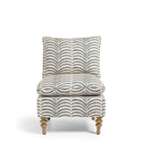Rosina Areca Linen Slipper Chair - Air Force Blue