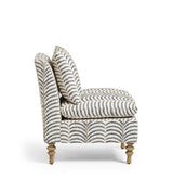 Rosina Areca Linen Slipper Chair - Air Force Blue